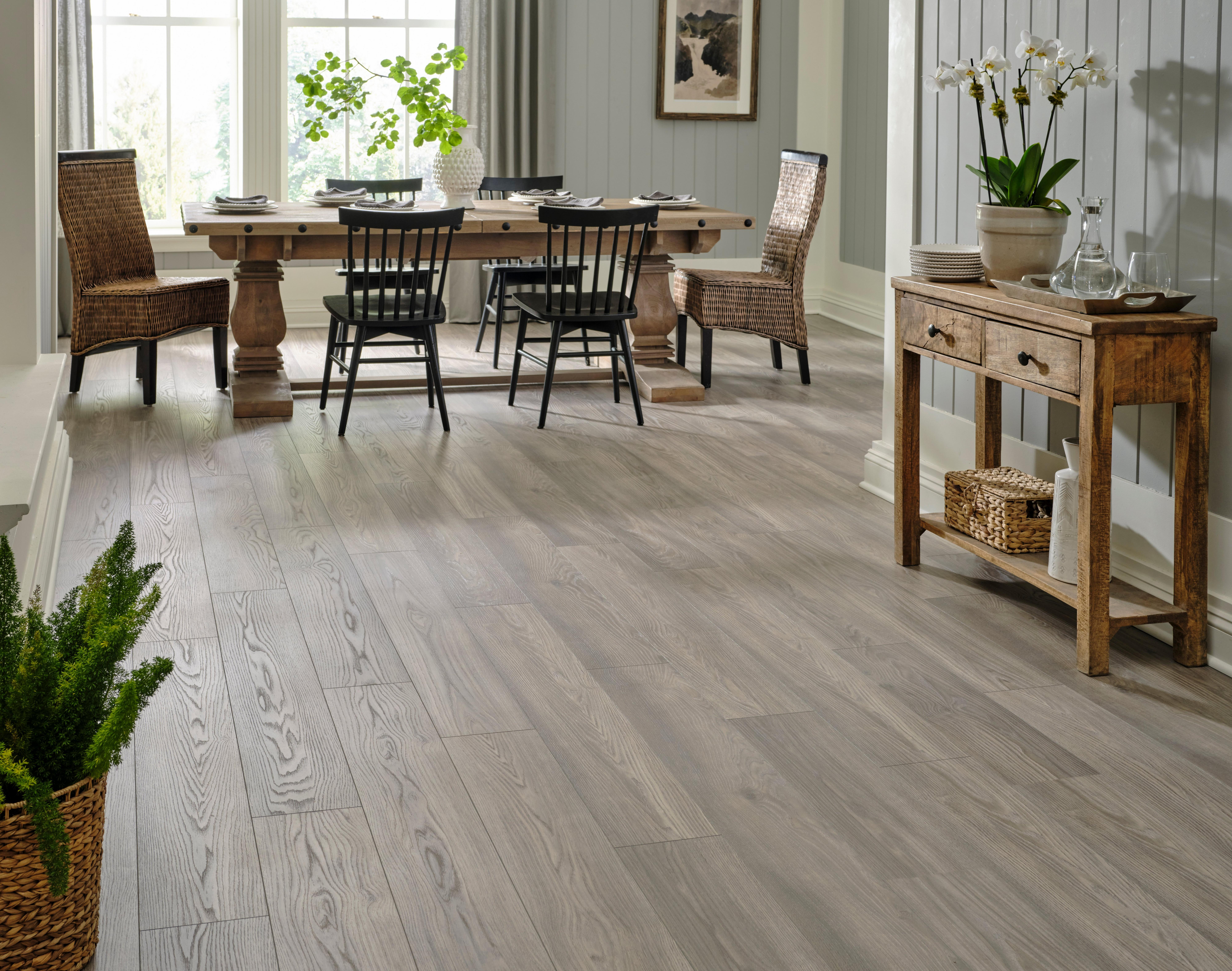 Charlestown Greige Water-Resistant Laminate Plank