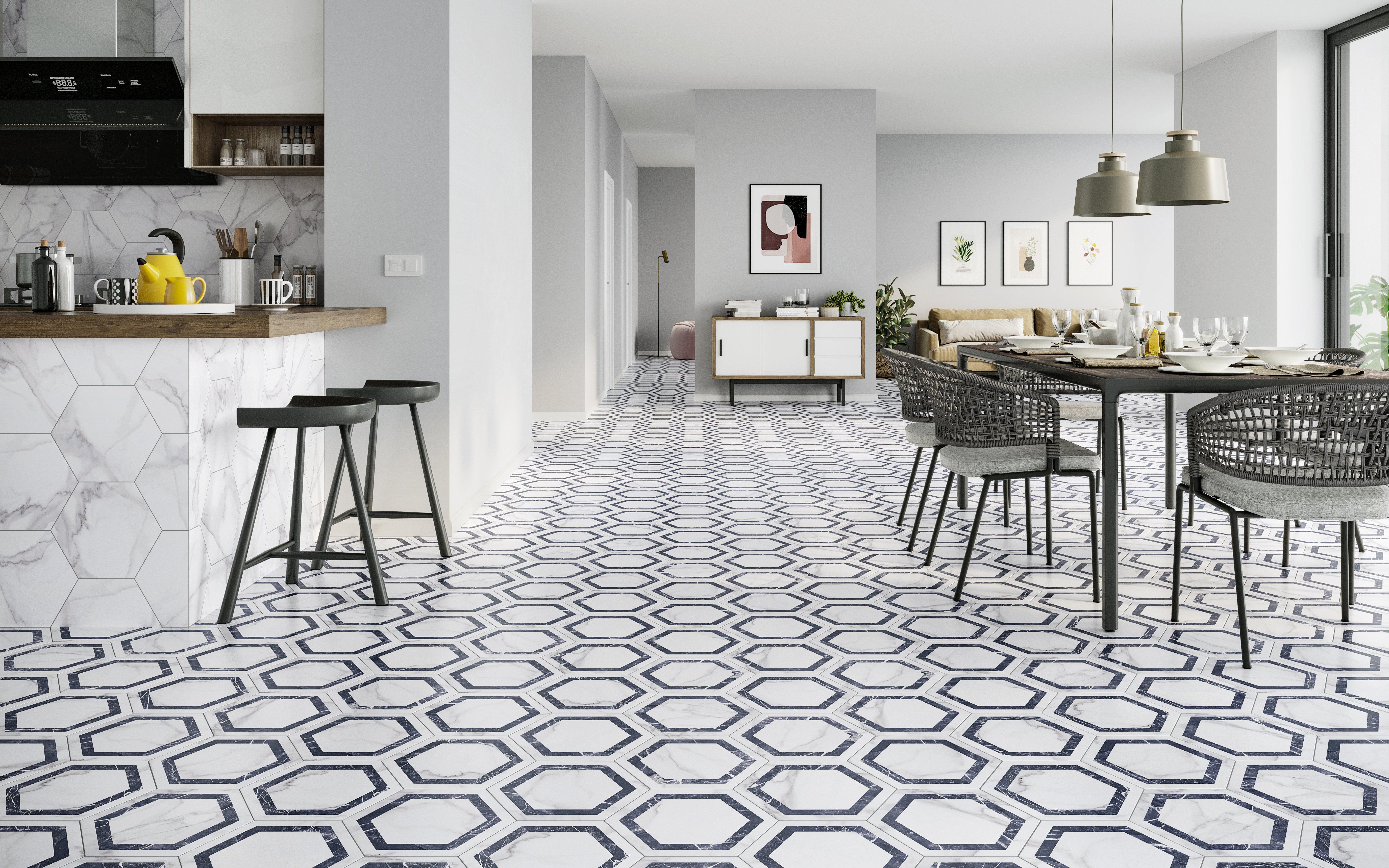 Arina Bianco Deco Porcelain Tile