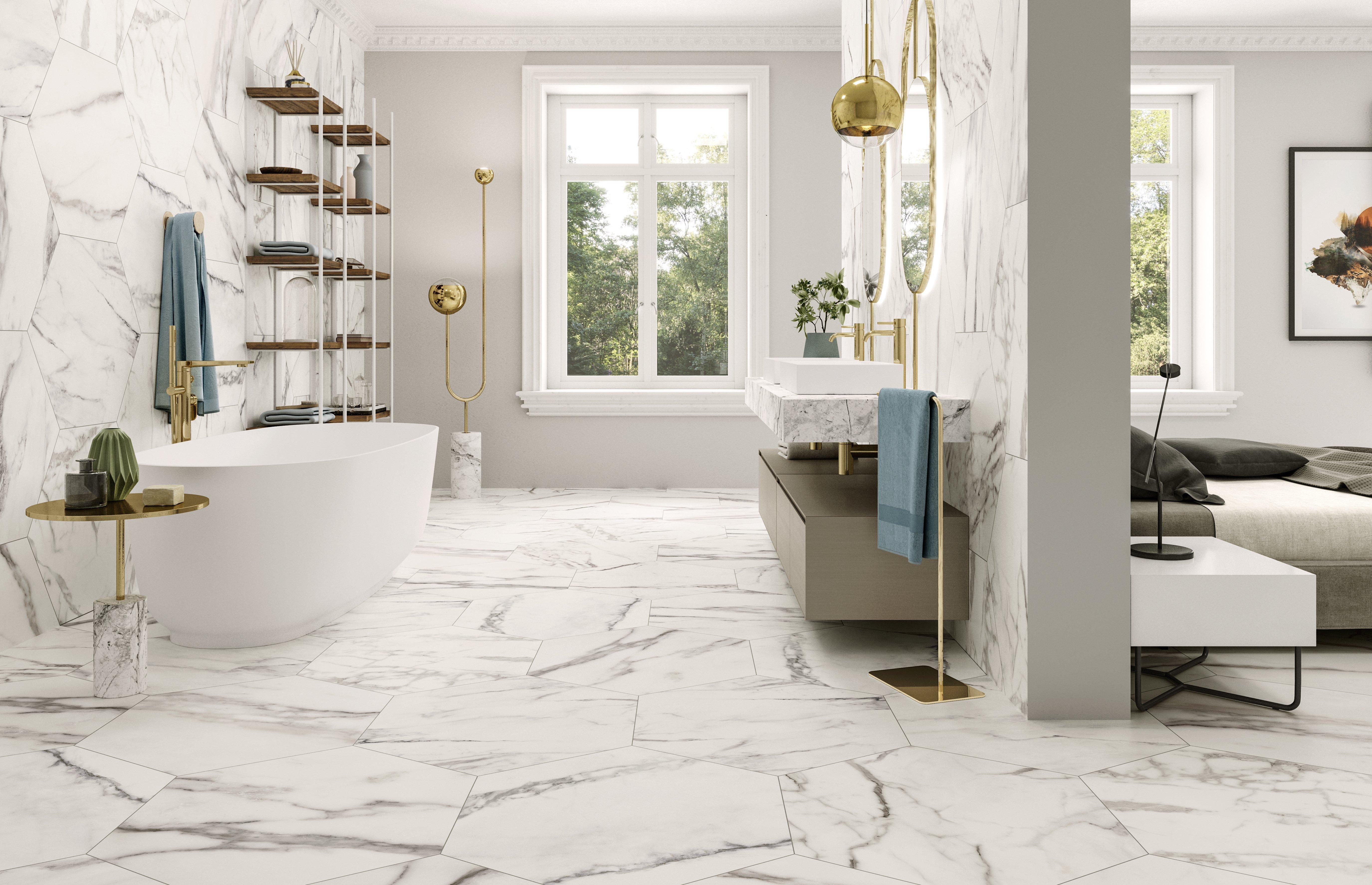 Shiloh Bianco Porcelain Hexagon Tile