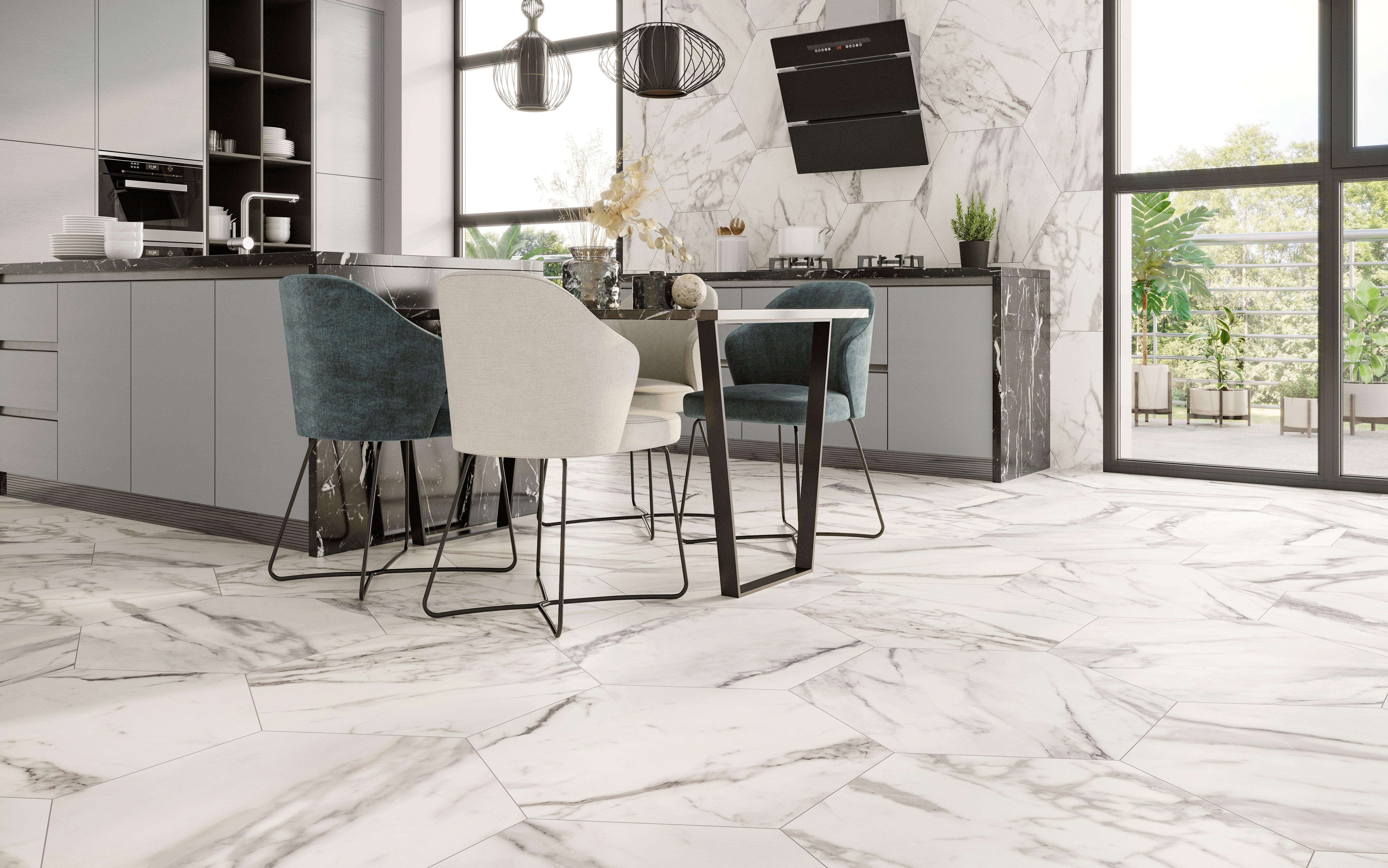 Shiloh Bianco Porcelain Hexagon Tile