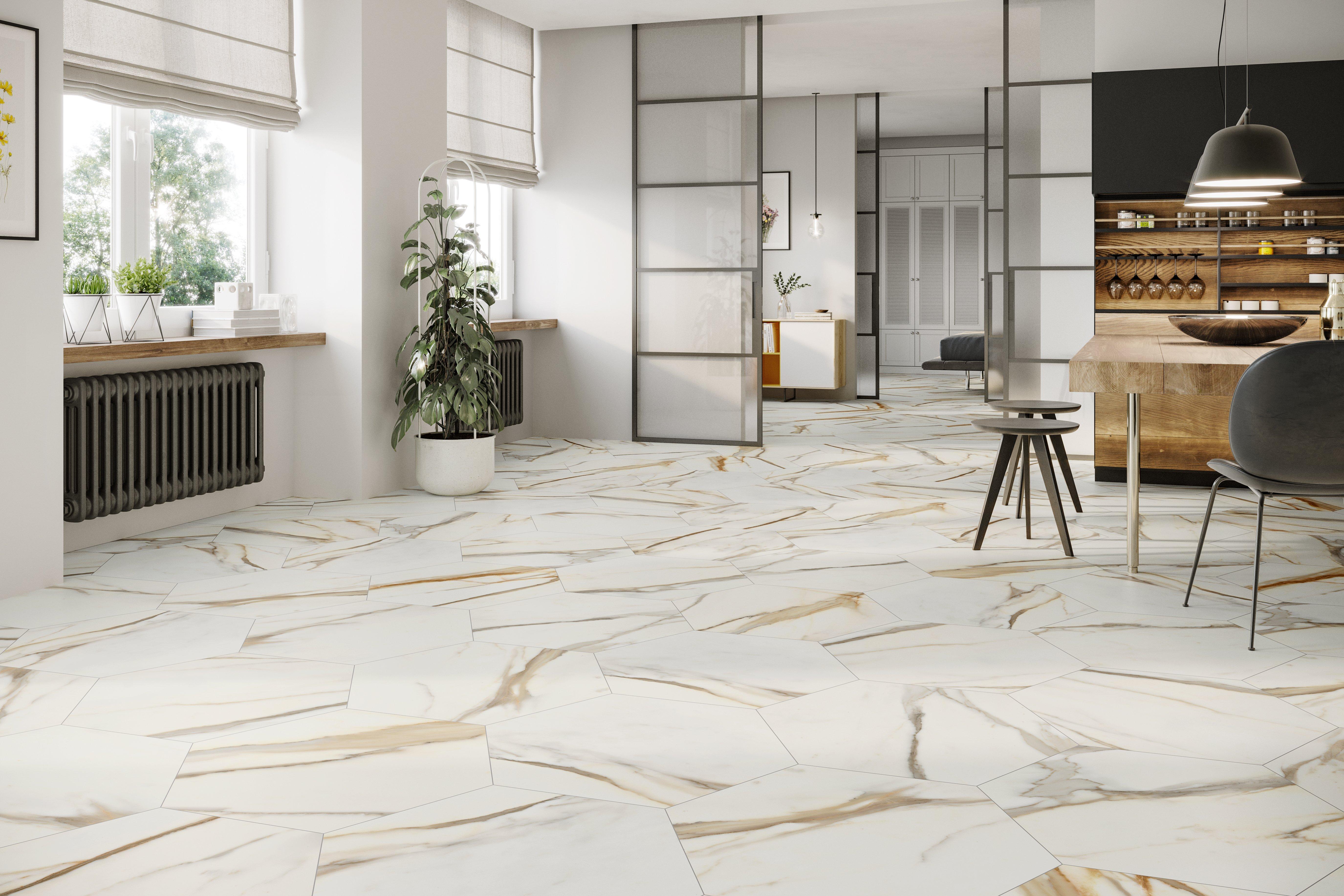 Castella Bianca Porcelain Hexagon Tile