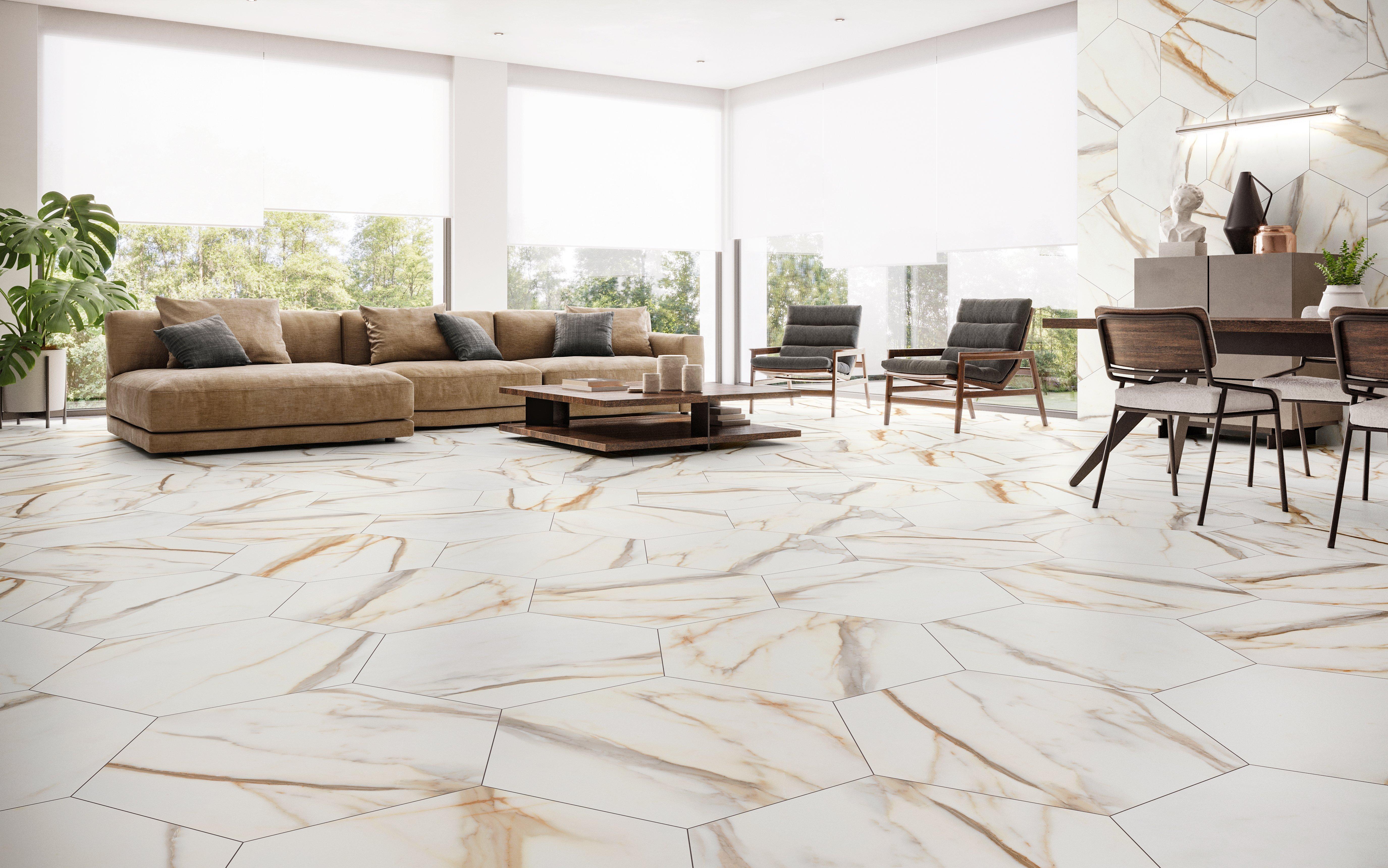 Castella Bianca Porcelain Hexagon Tile