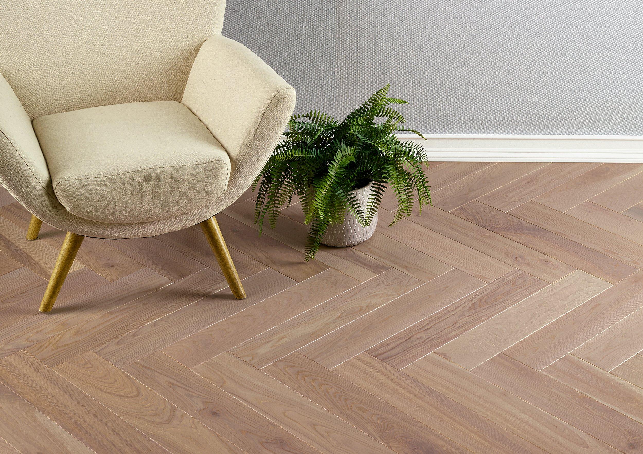 Petersburg Ash Herringbone Wire Brushed Solid Hardwood | Floor And Decor