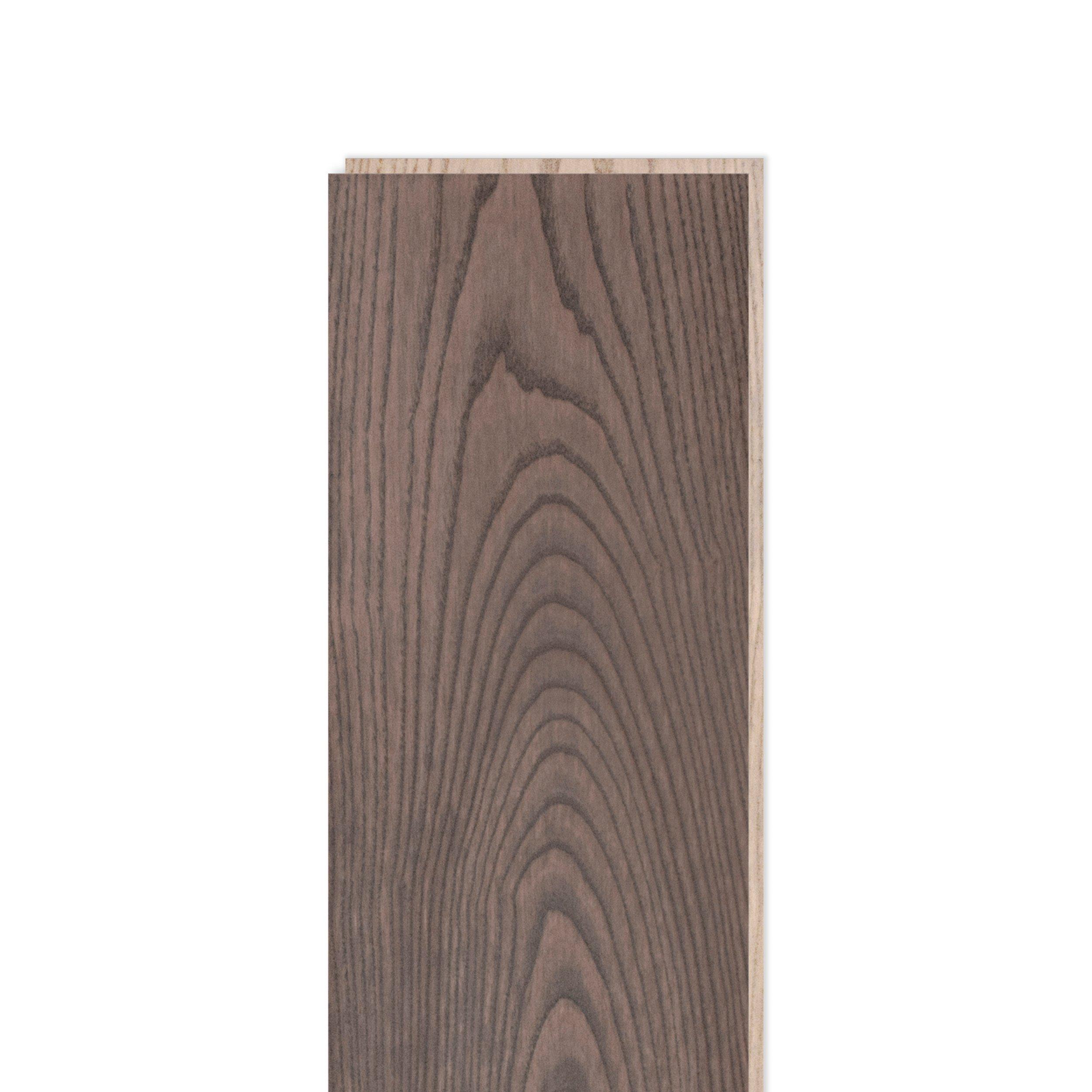 Zenia Ash Herringbone Wire Brushed Solid Hardwood | Floor and Decor