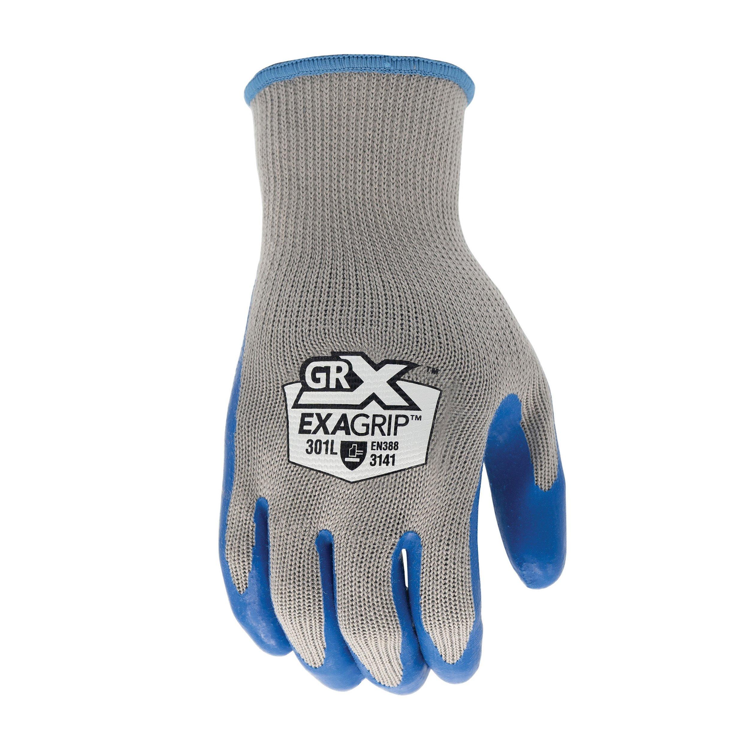 GRX IND301 Exagrip Blue Latex Gloves - Xlarge