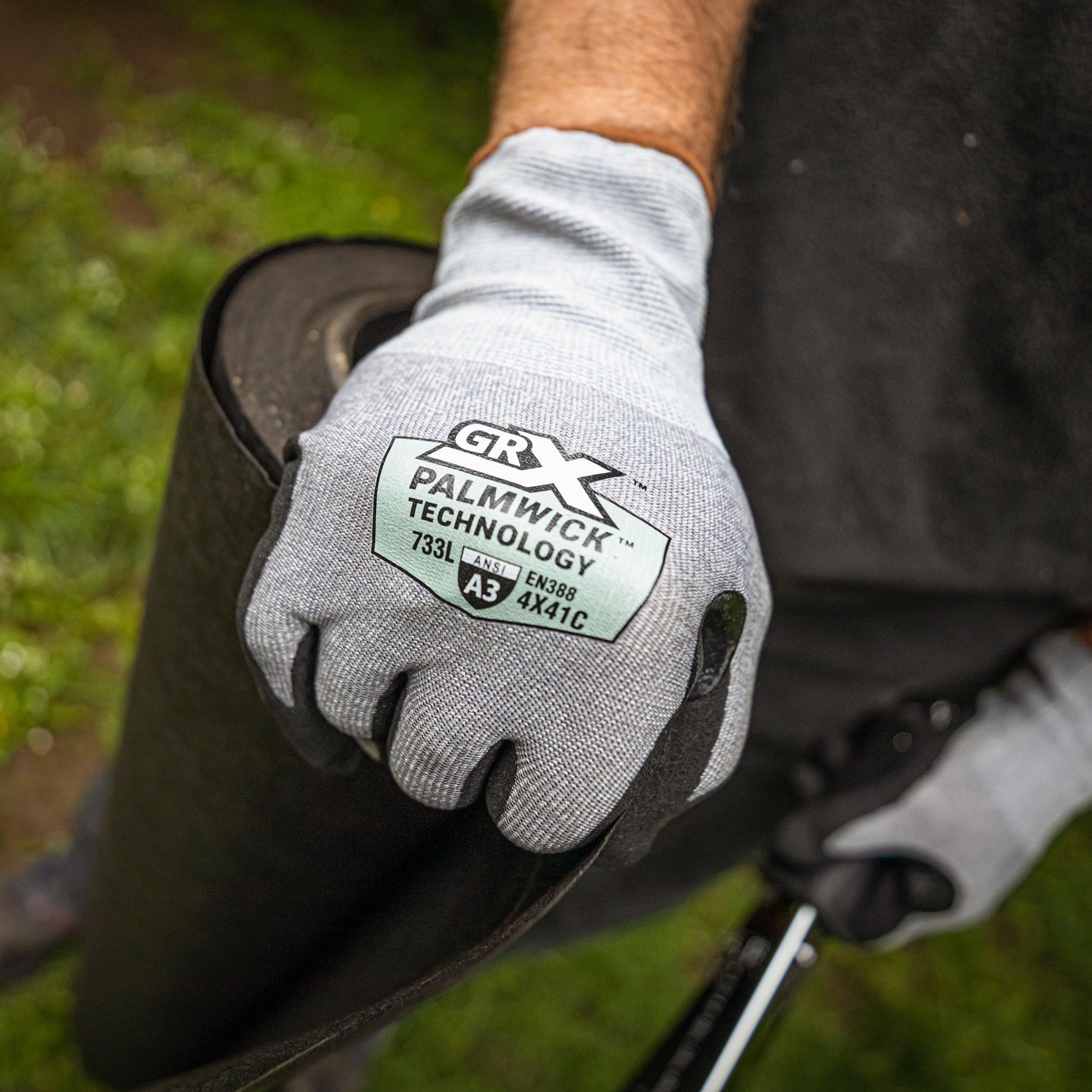 GRX PalmWick™ Nitrile Dotted Palm Gloves