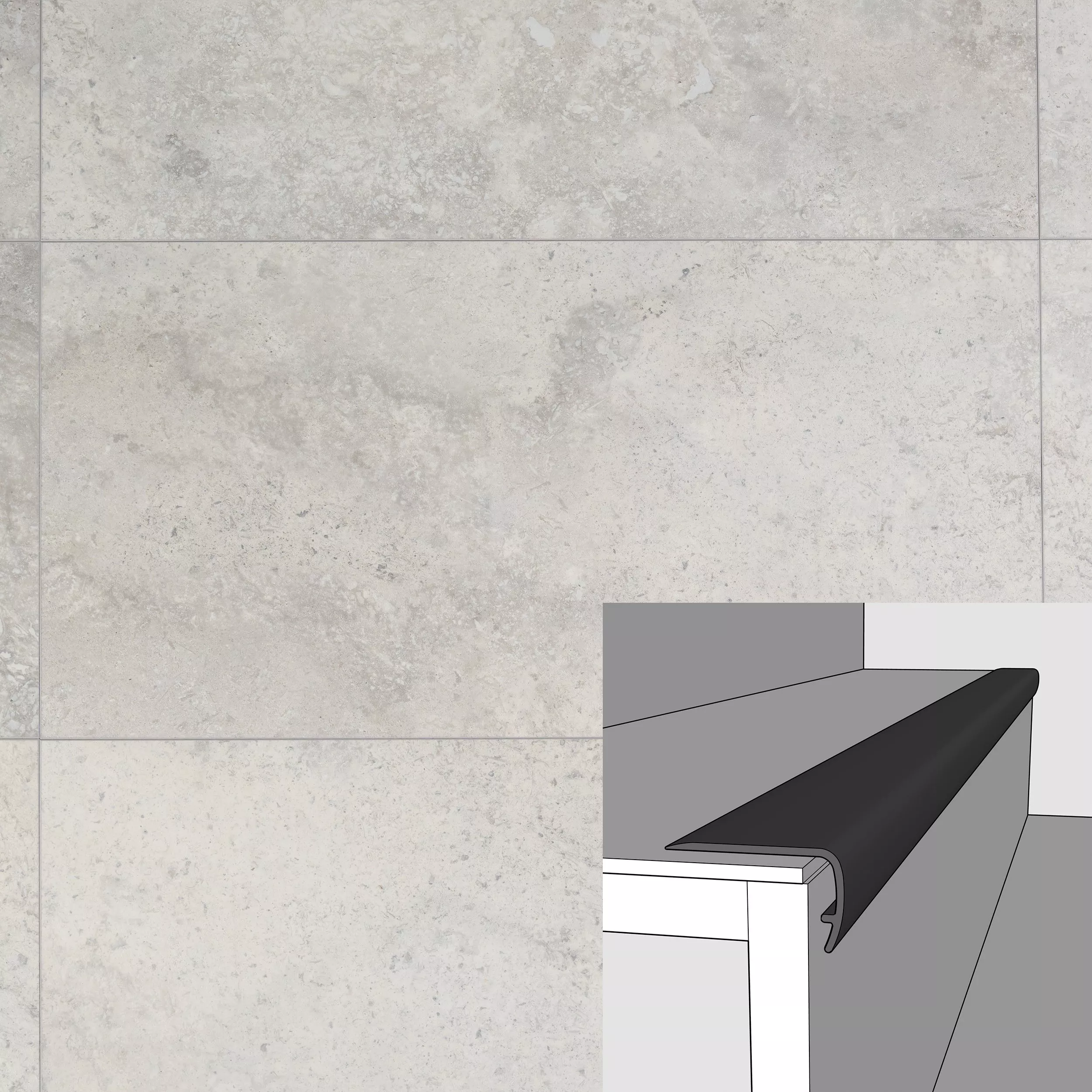 Artemis 94in. Vinyl Overlapping Stair Nose