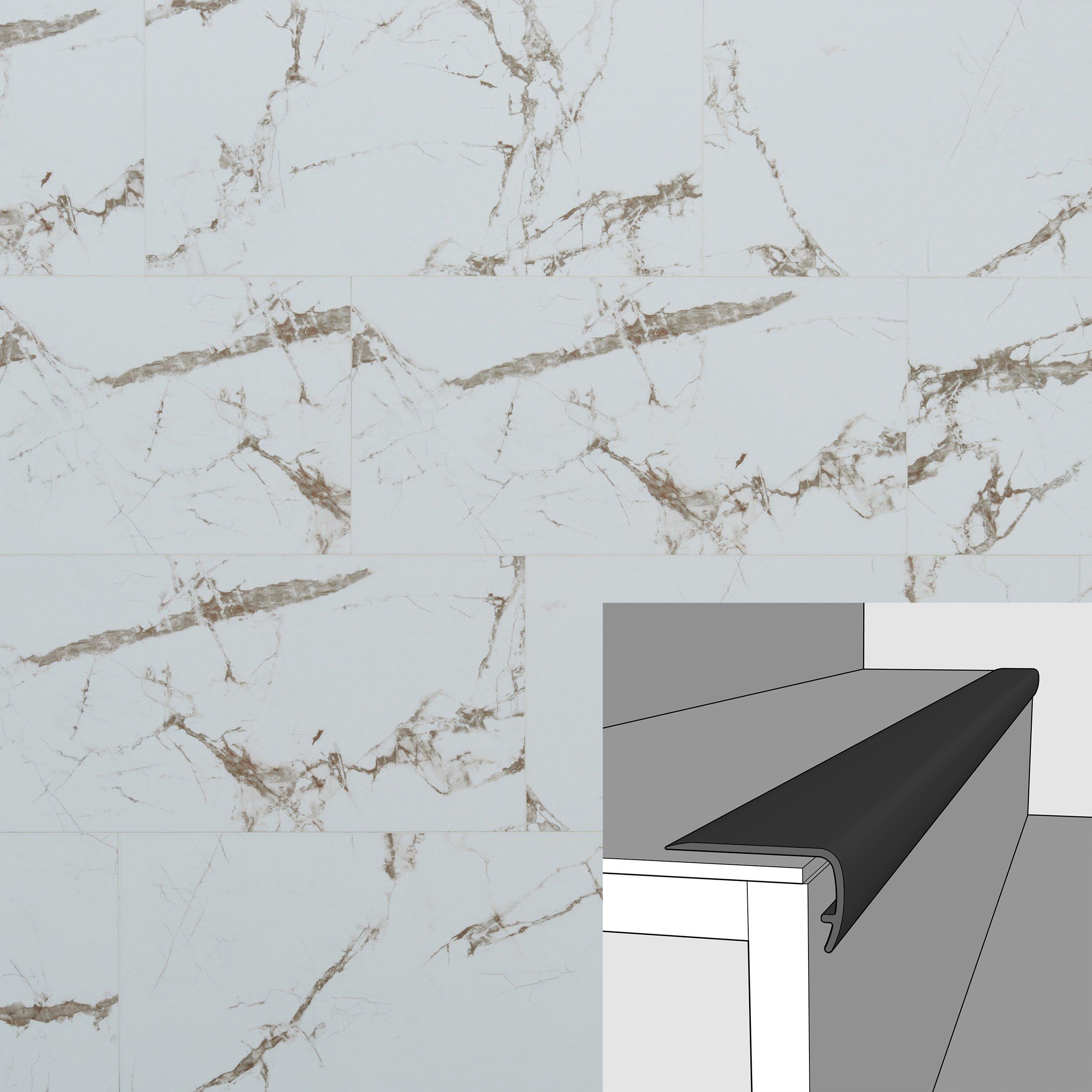 Piazzo Nova 94in. Vinyl Overlapping Stair Nose