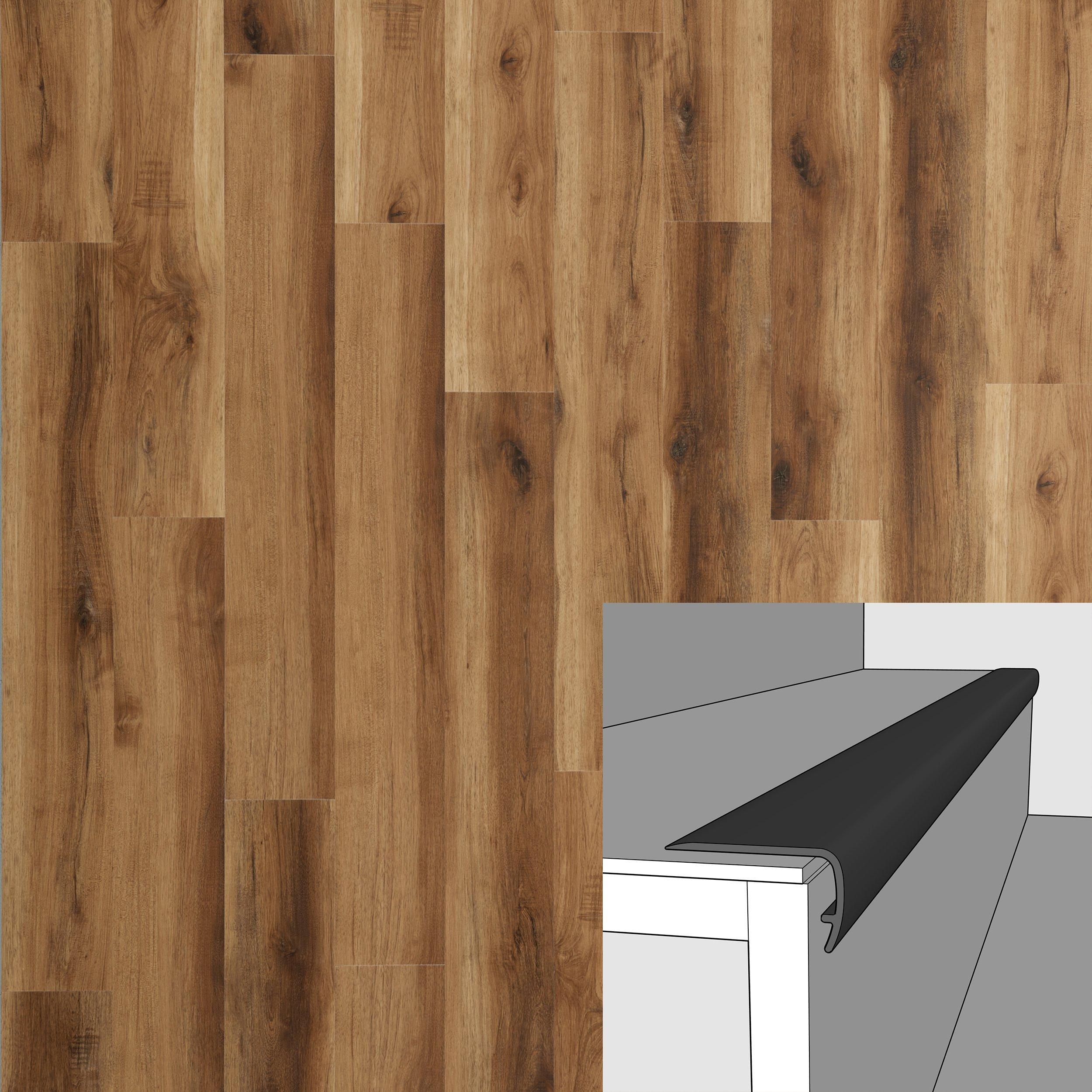 Hillside Sable 94in. Vinyl Overlapping Stair Nose