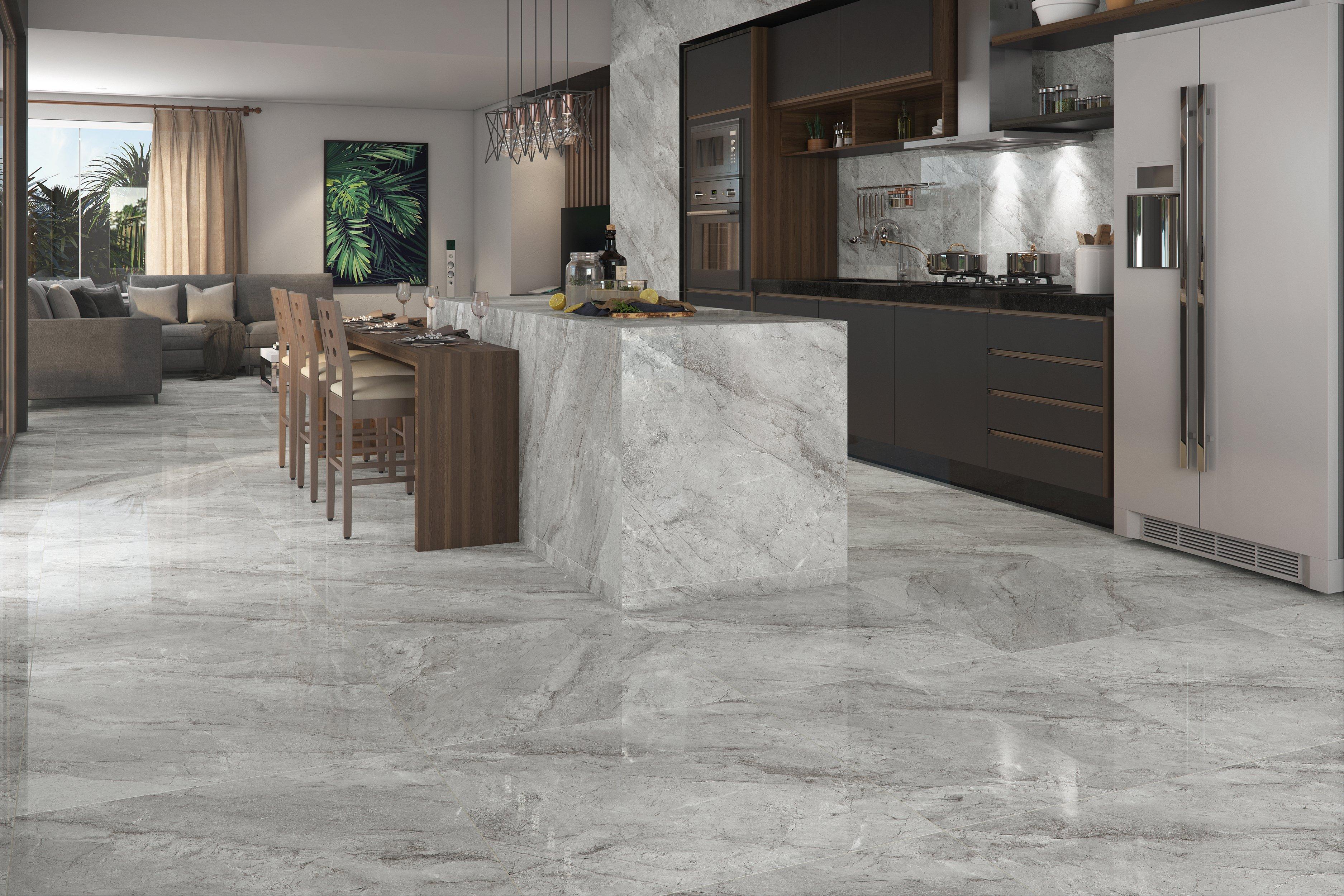 Sussex Gray Polished Porcelain Tile