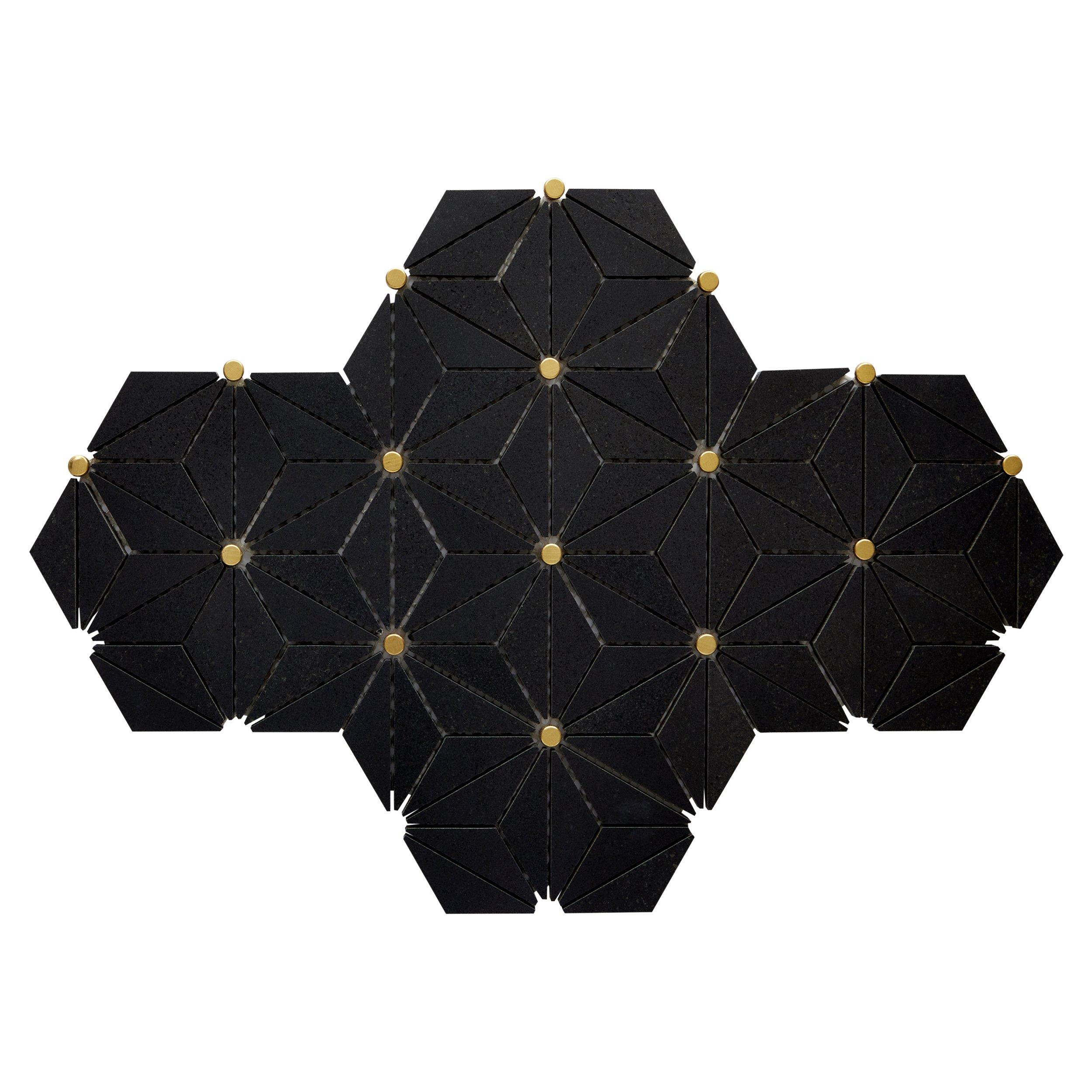 Nova Noir Honed Basalt Mosaic
