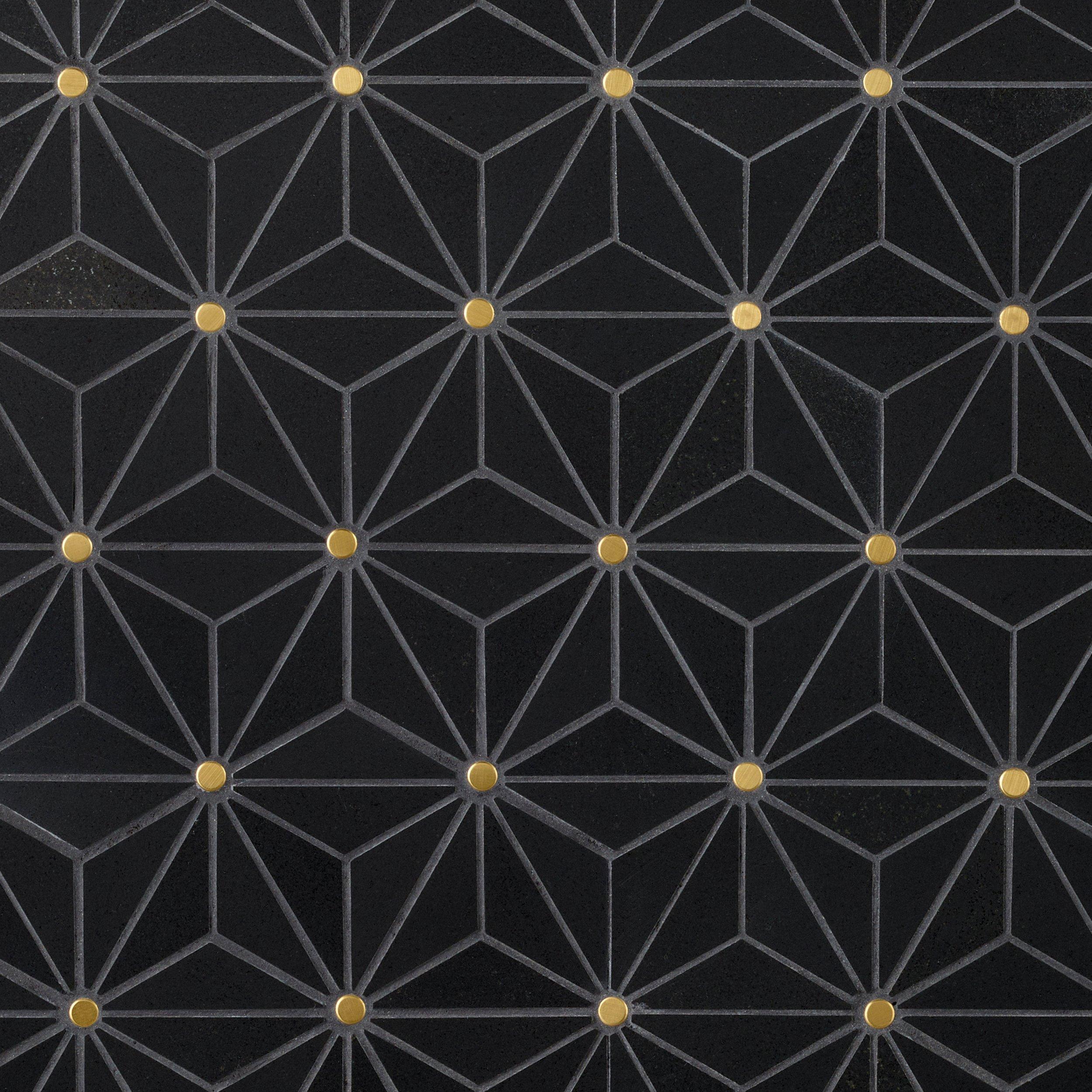 Nova Noir Honed Basalt Mosaic