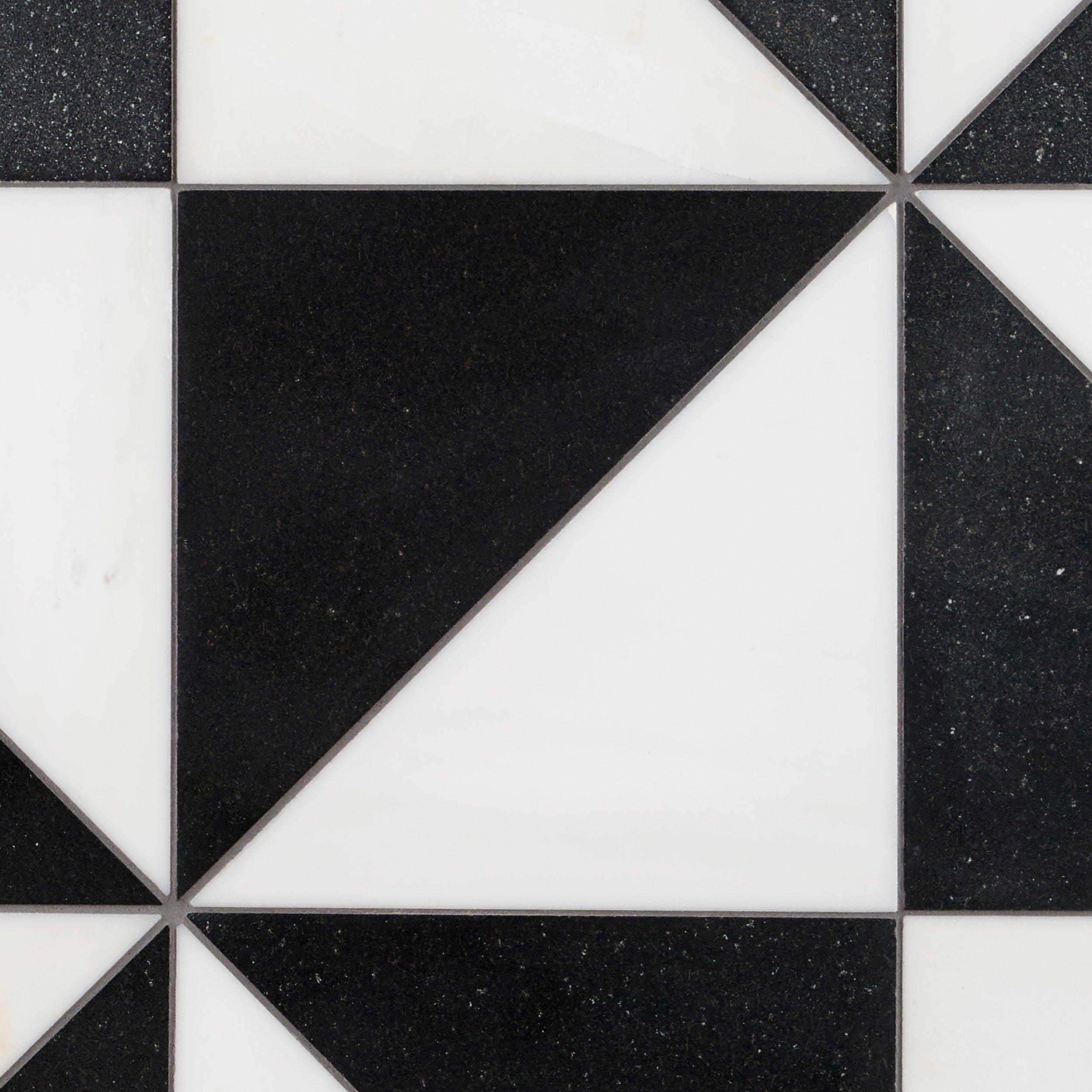 Basalt and Dolomite Split Square Honed Marble Tile