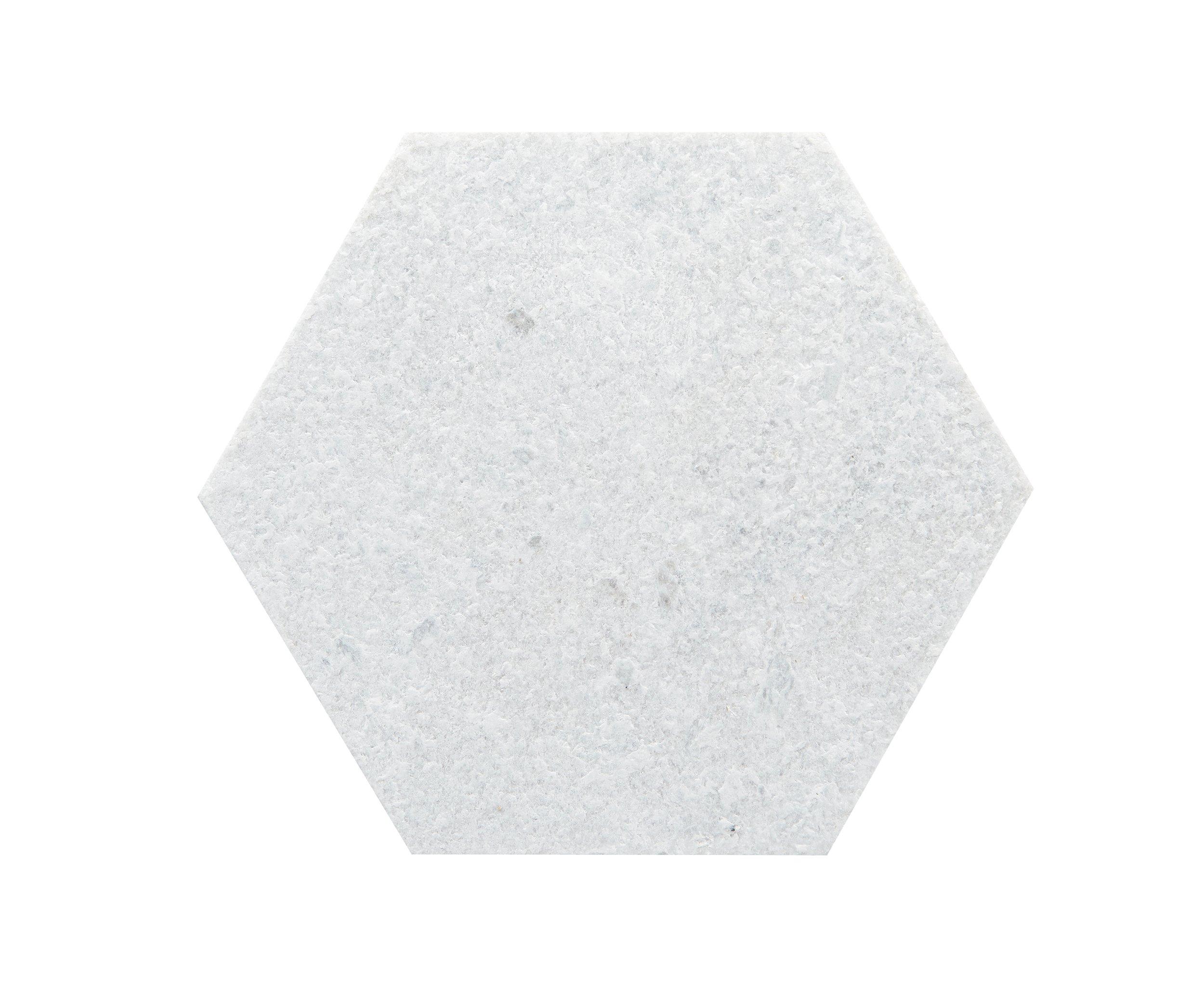 Navarre White Quartzite Hexagon Tile