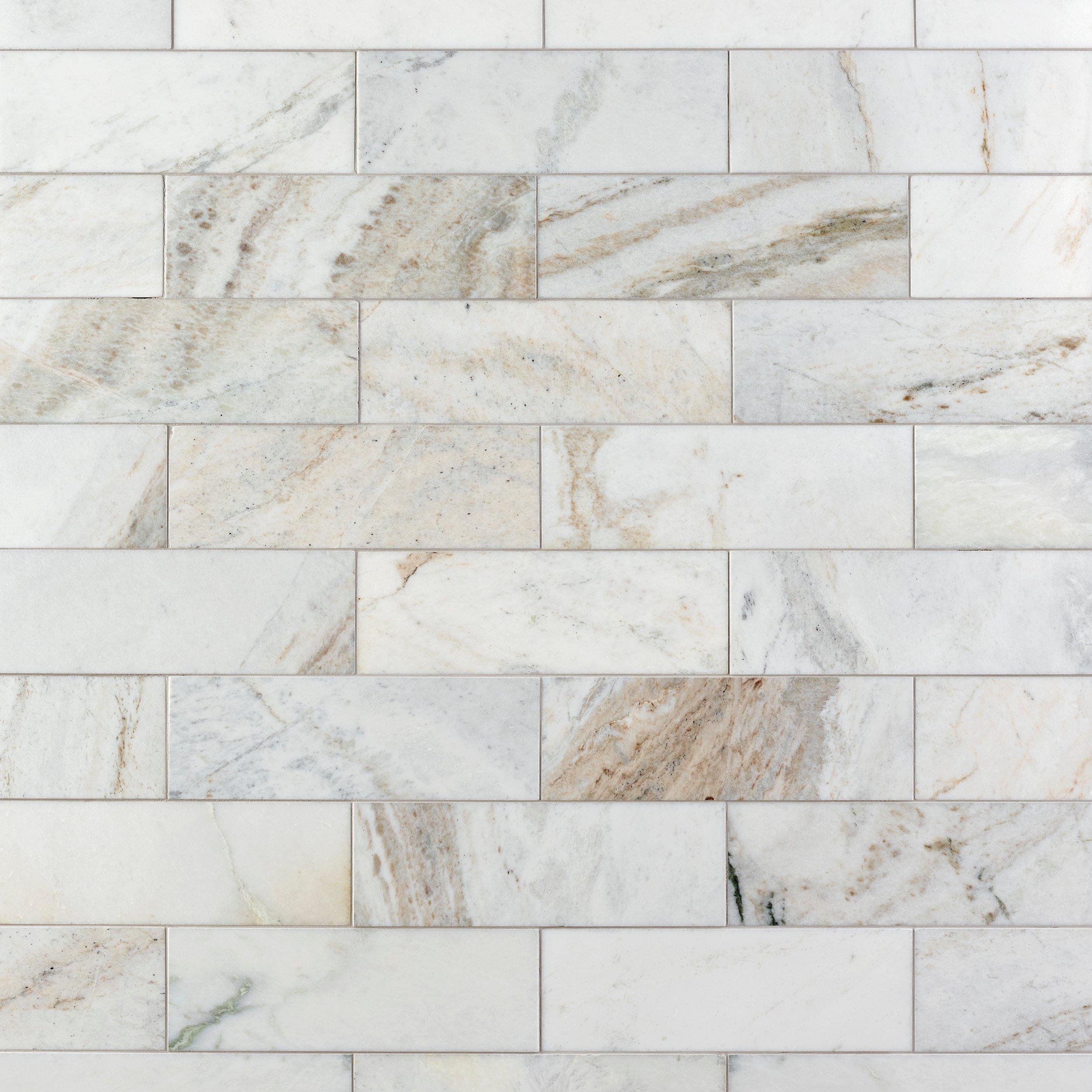 Bianco Orion Polished II White Marble Tile | Floor and Decor