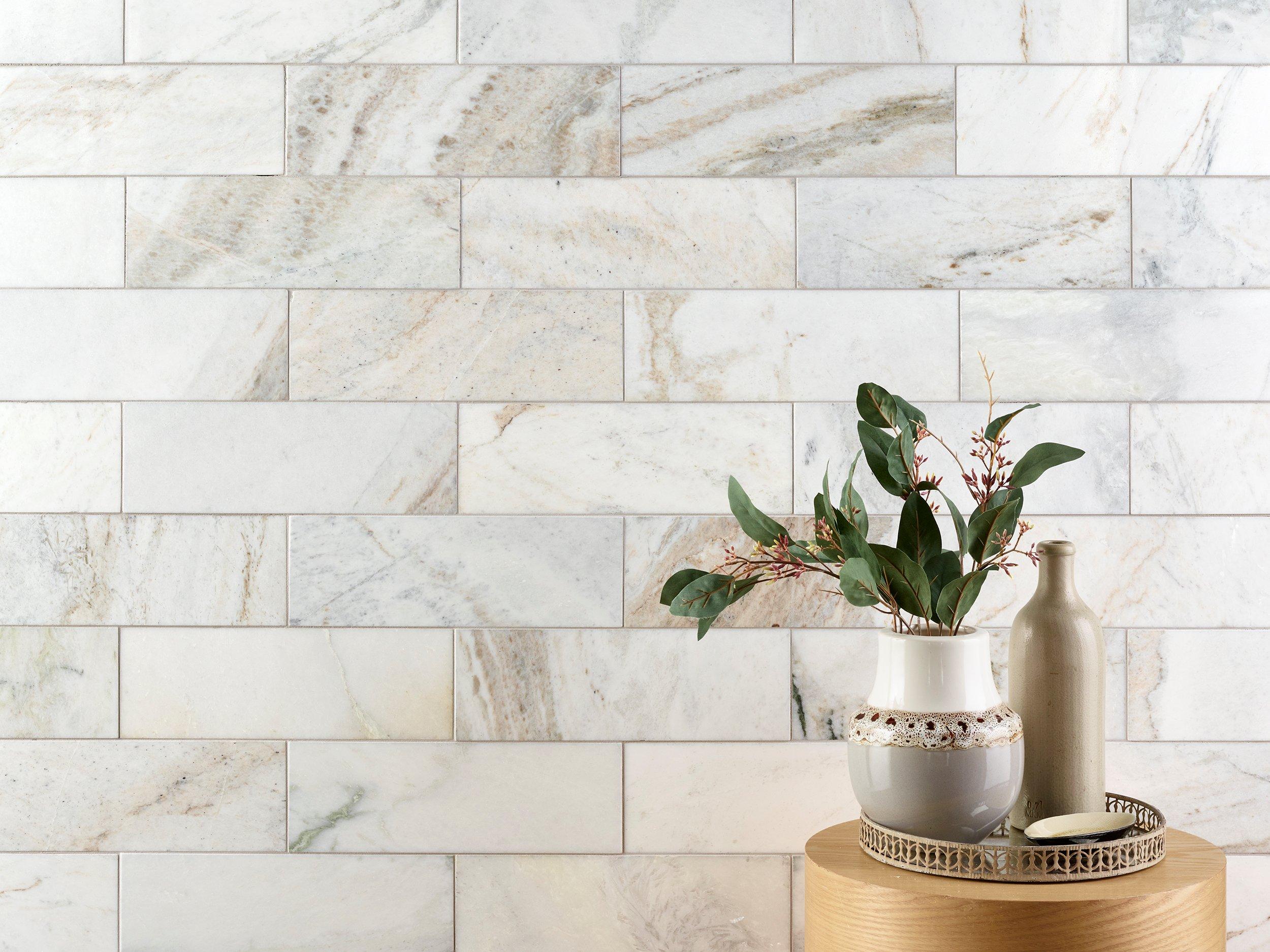 Bianco Orion Polished II White Marble Tile | Floor and Decor