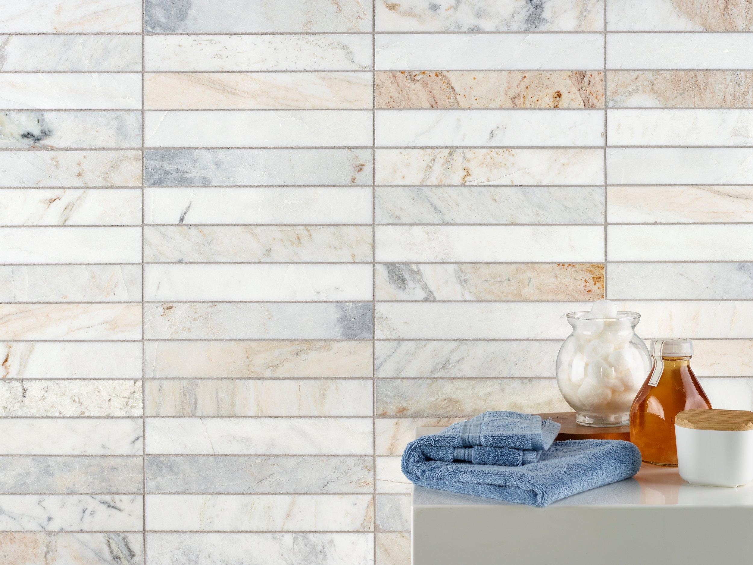 Bianco Orion Loft II Polished Marble Tile | Floor and Decor