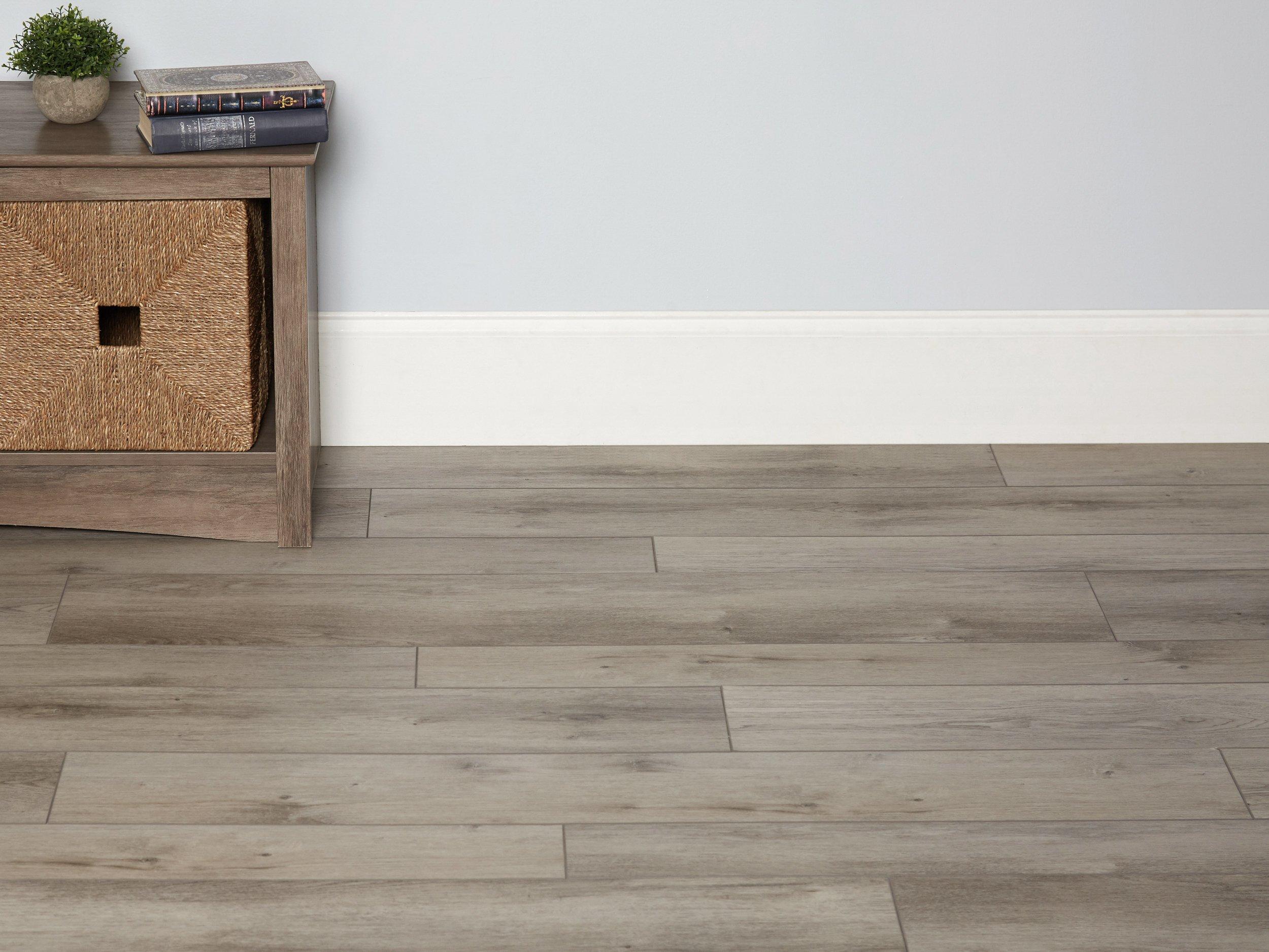 Ombre Gray Rigid Core Luxury Vinyl Plank - Cork Back