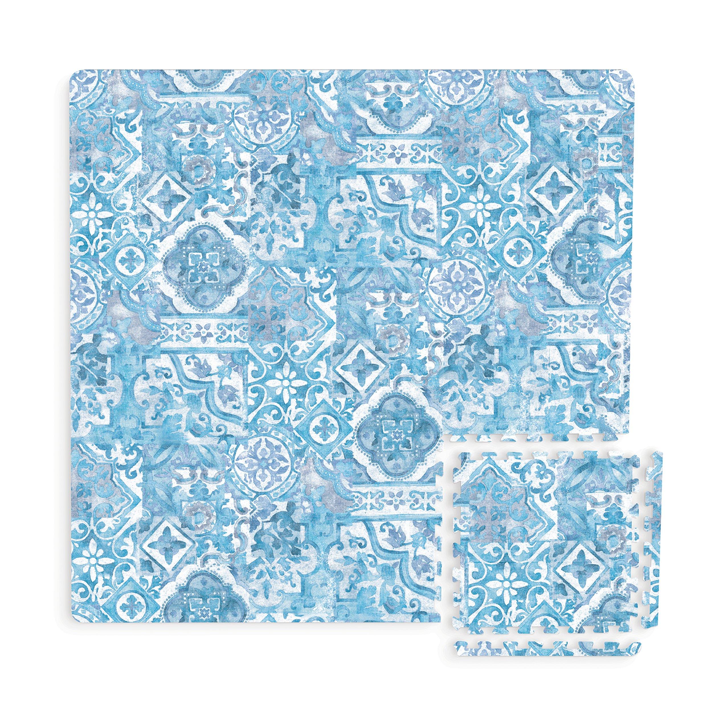 Belize Interlocking Floor Tiles 9pk. Floor and Decor