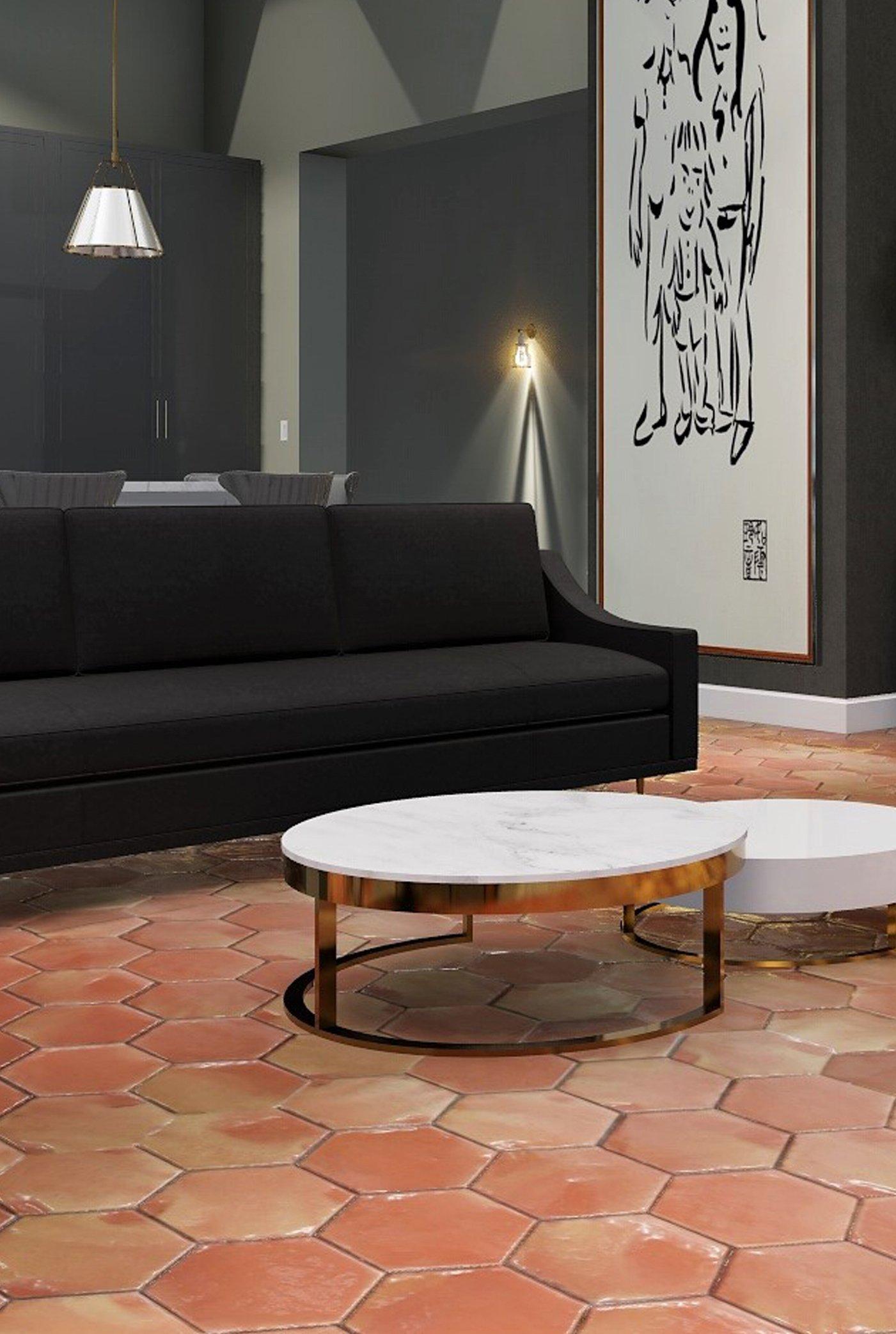 Sealed Hexagon Saltillo Tile