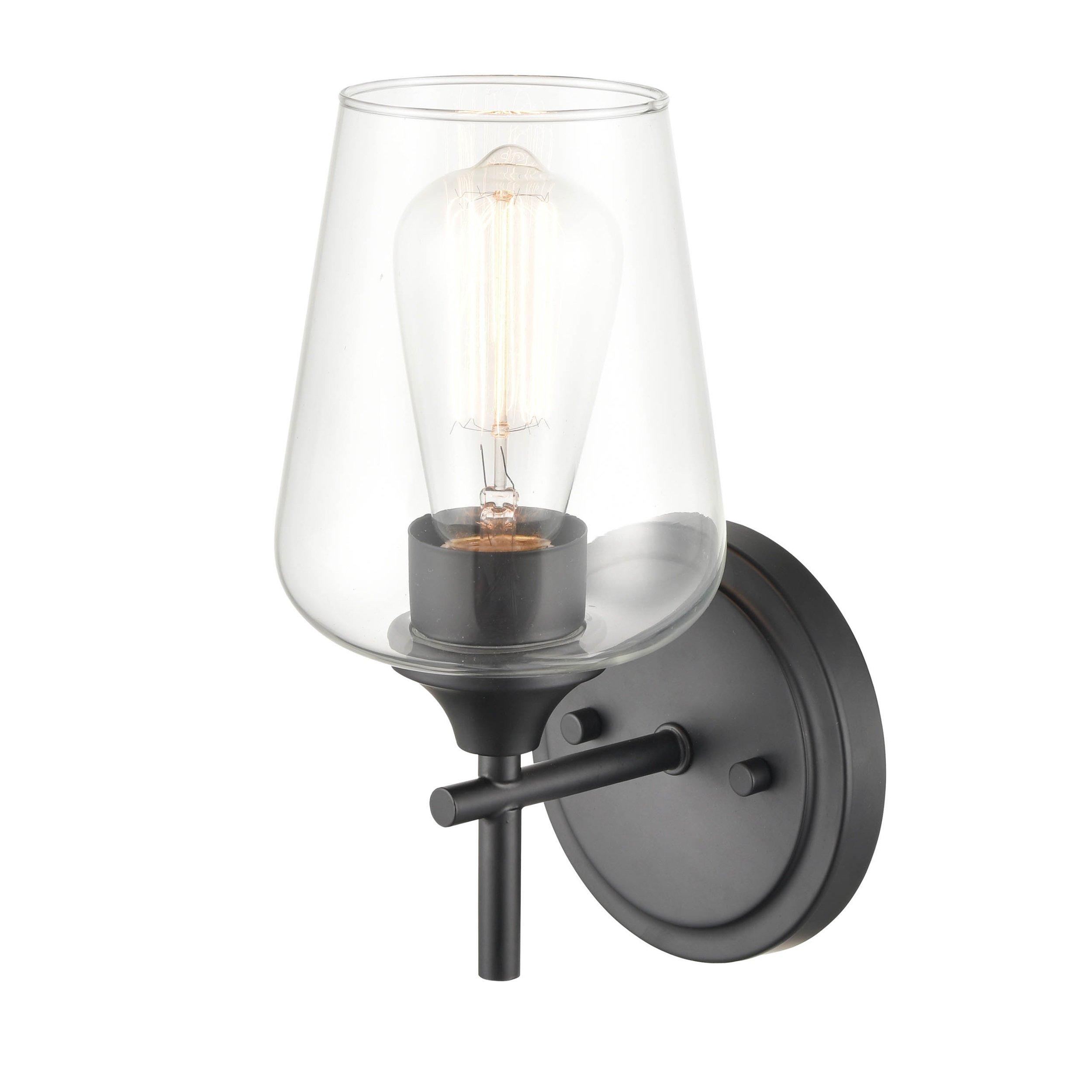 Gianna Matte Black Single Sconce