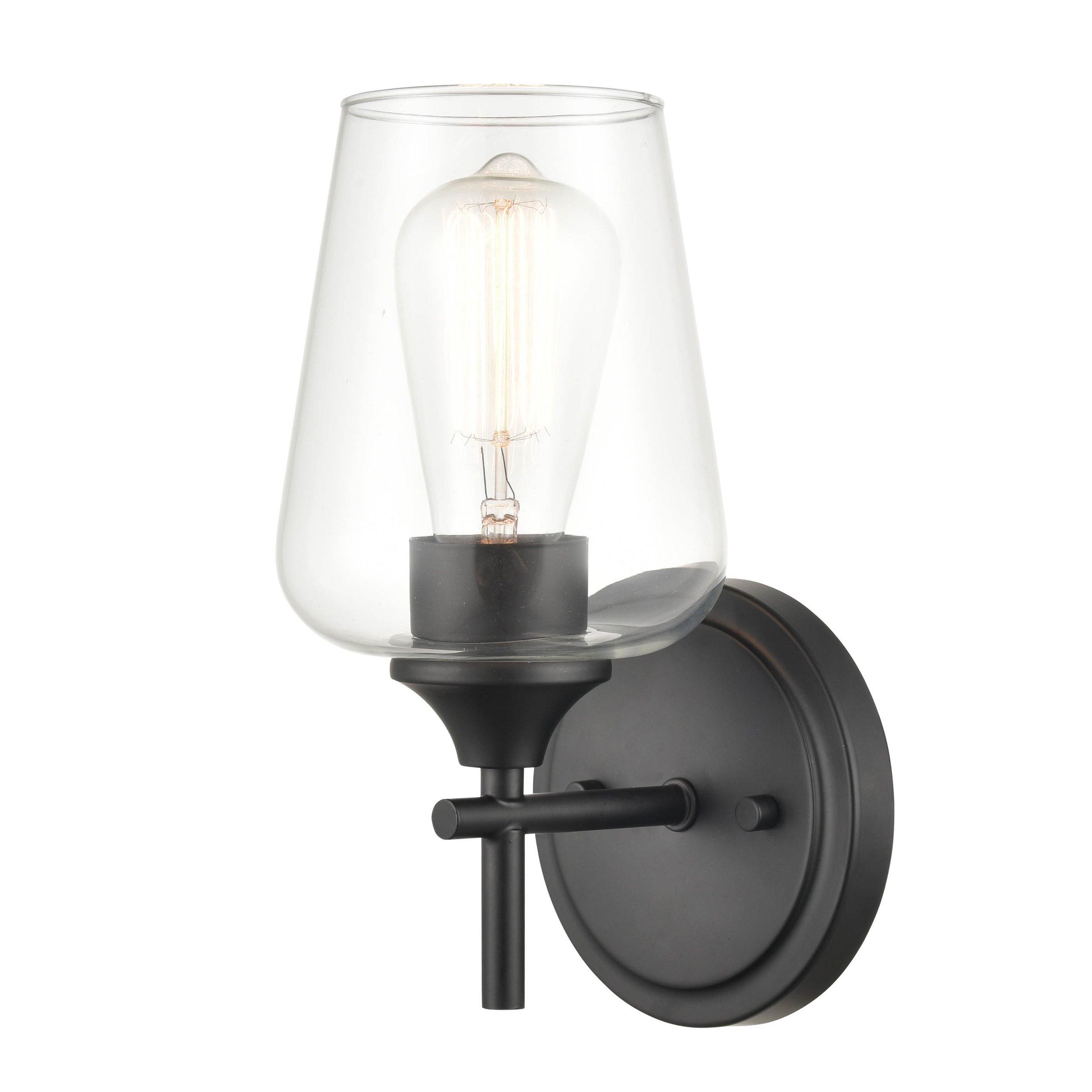 Gianna Matte Black Single Sconce