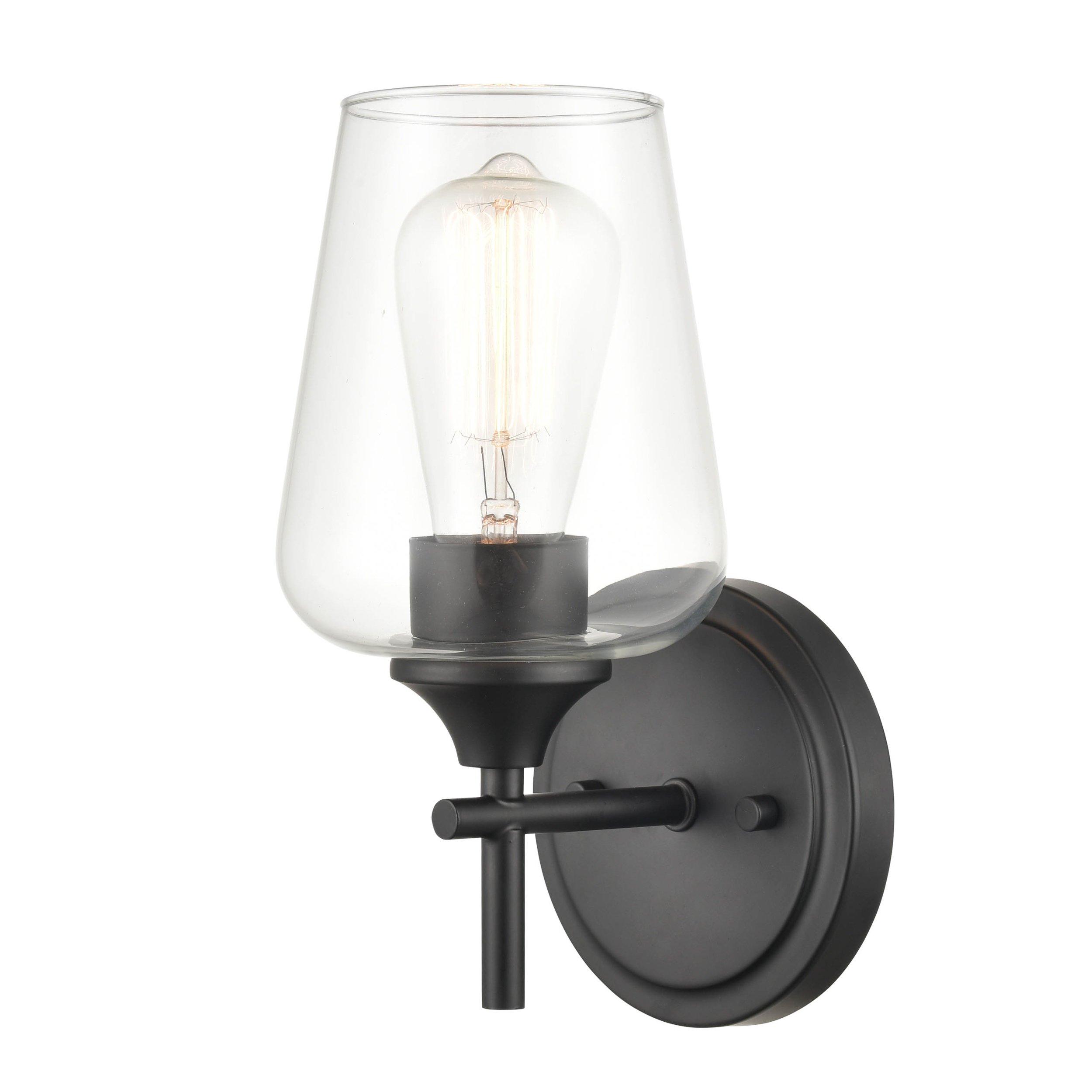 Gianna Matte Black Single Sconce Floor And Decor