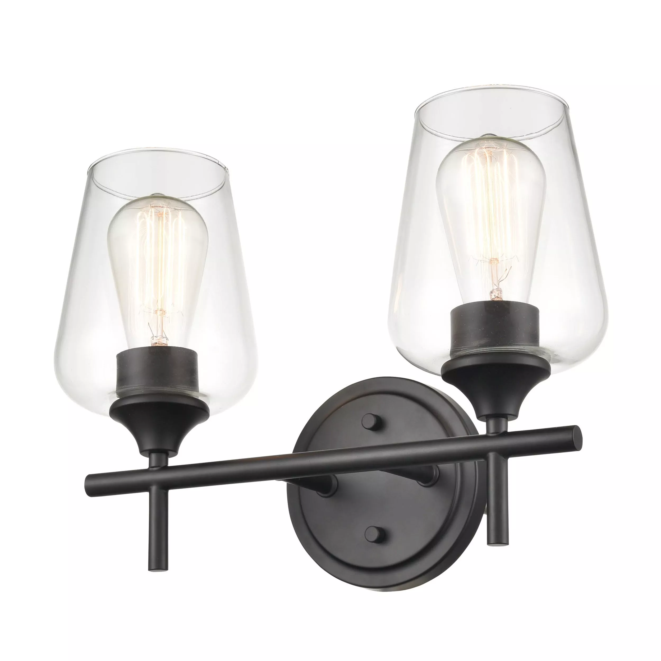 Gianna Matte Black Double Vanity Light