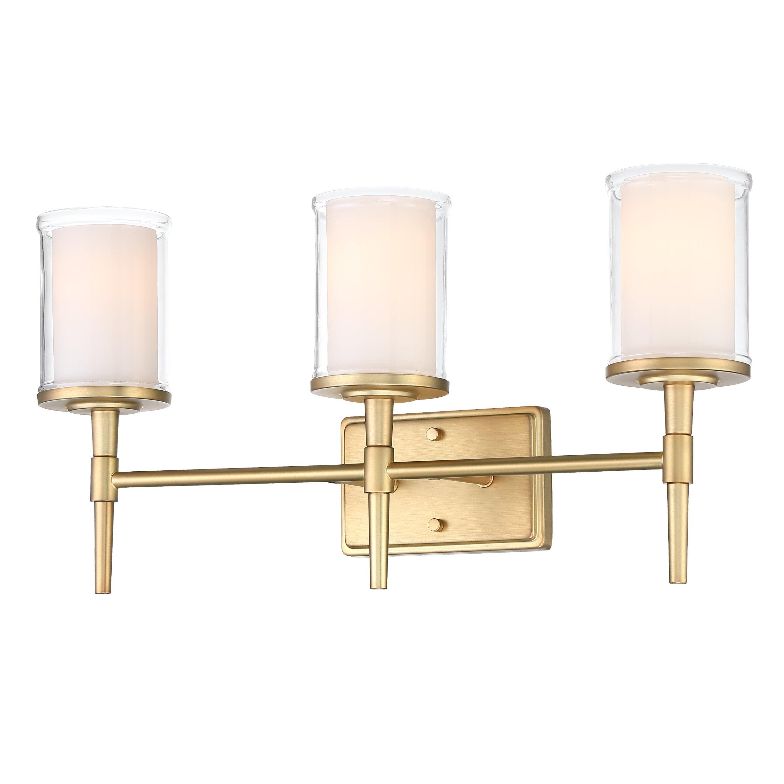 Harlow Brushed Gold Triple Vanity Light | Floor and Decor