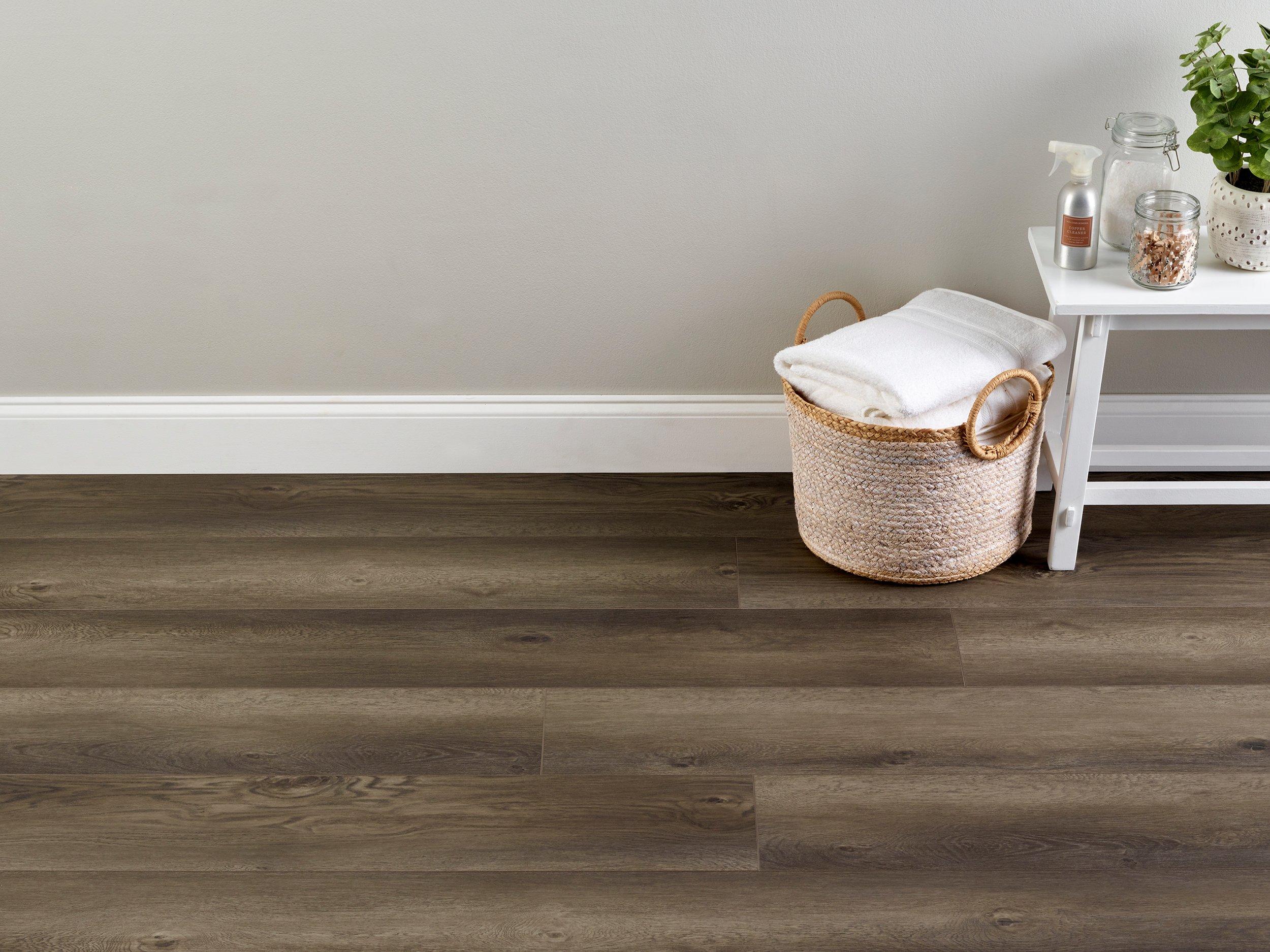 Neptune Gray Rigid Core Luxury Vinyl Plank - Cork Back