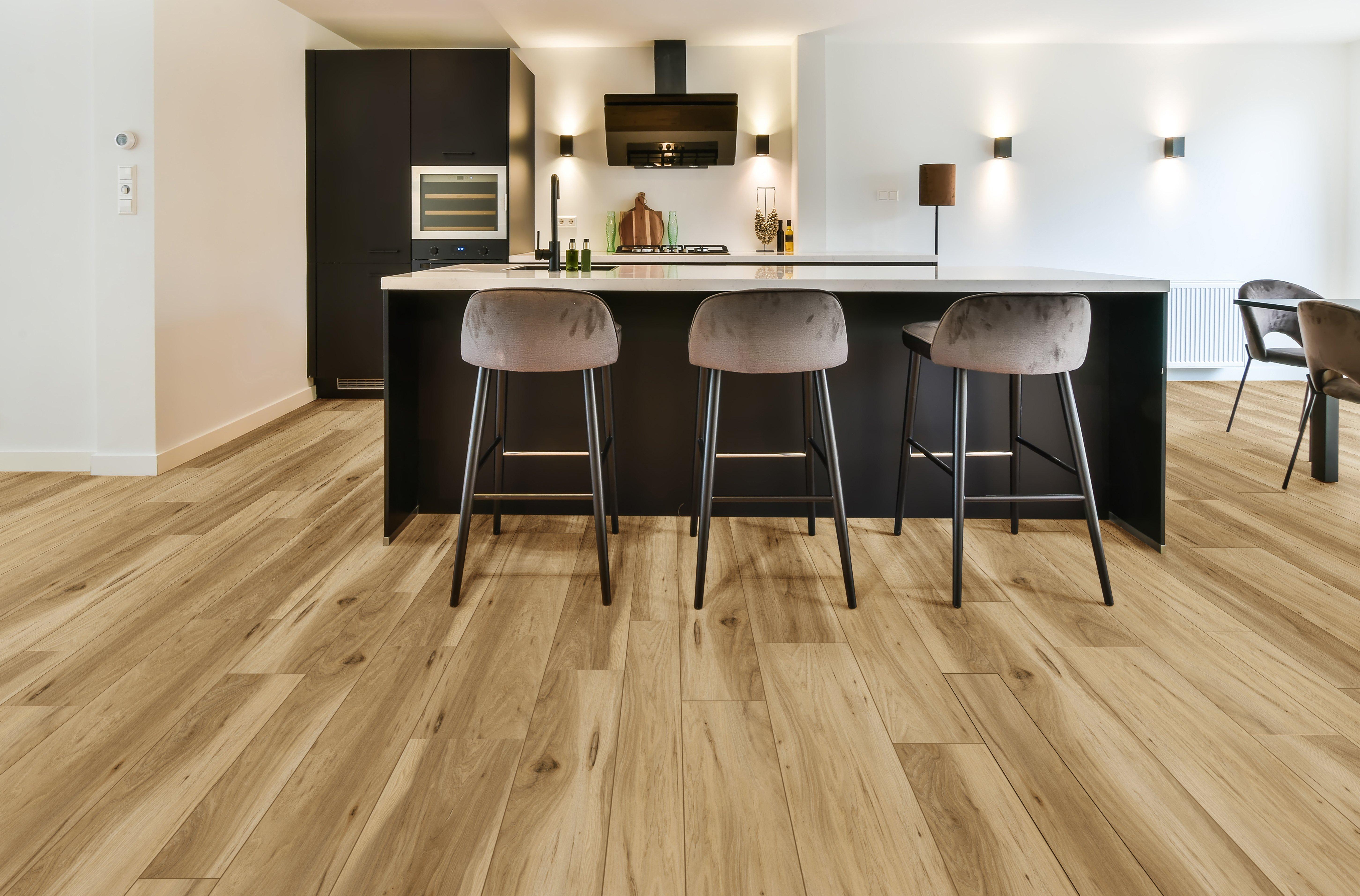 Grey Blonde Rigid Core Luxury Vinyl Plank - Cork Back