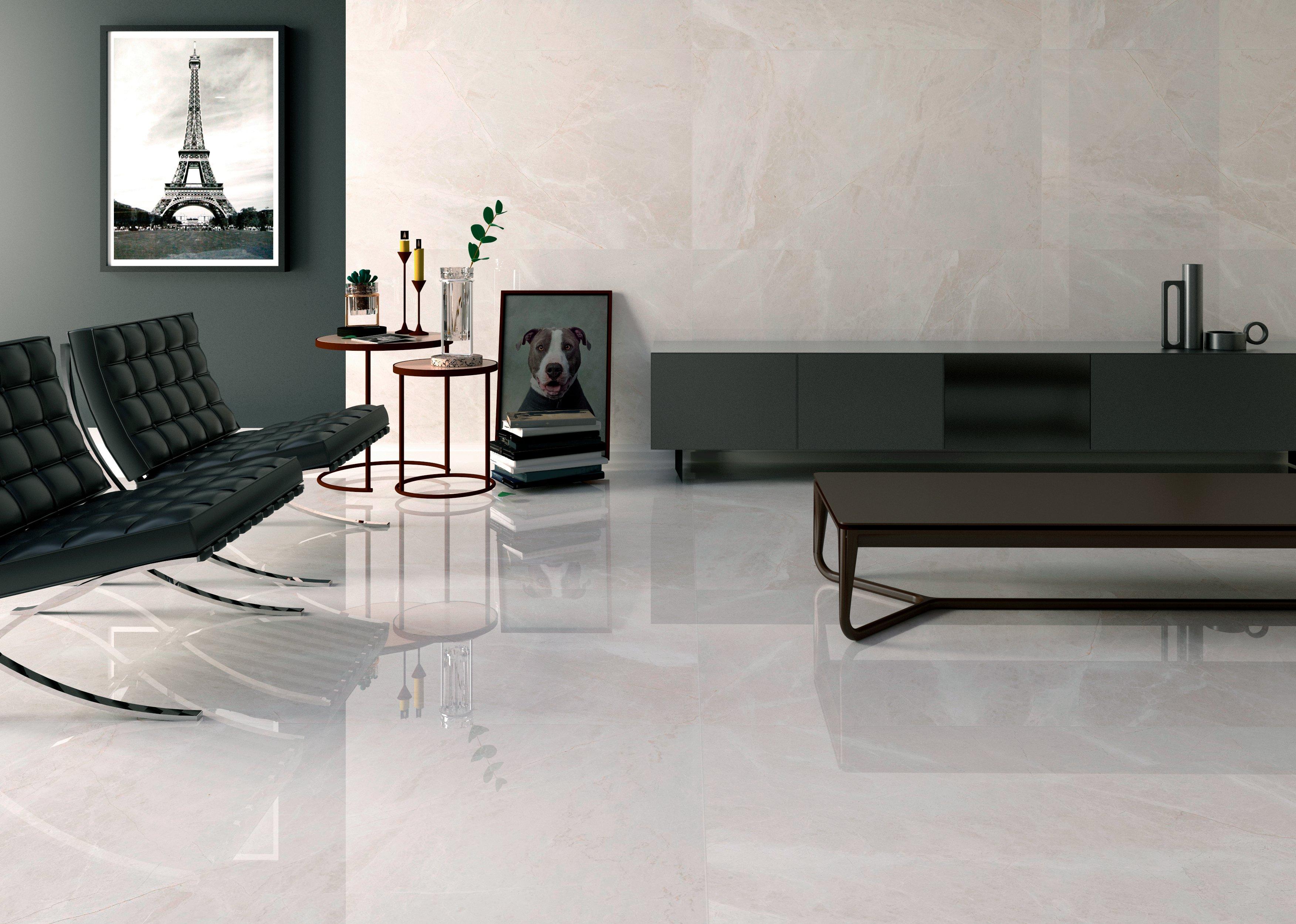 Anderson White Polished Floor Tiles - Tiles from Tile Mountain