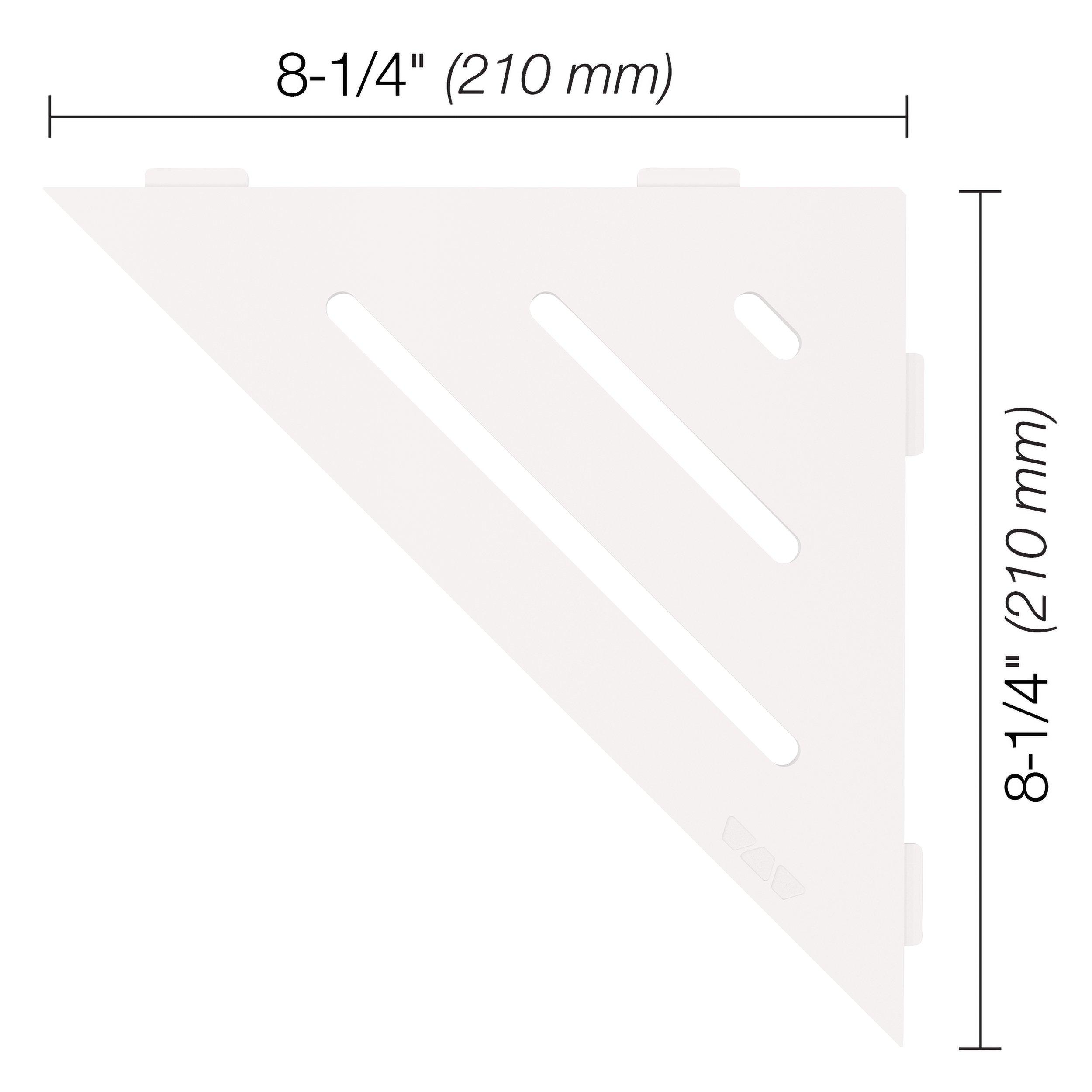 Schluter Shelf Triangular Corner Wave Matte White