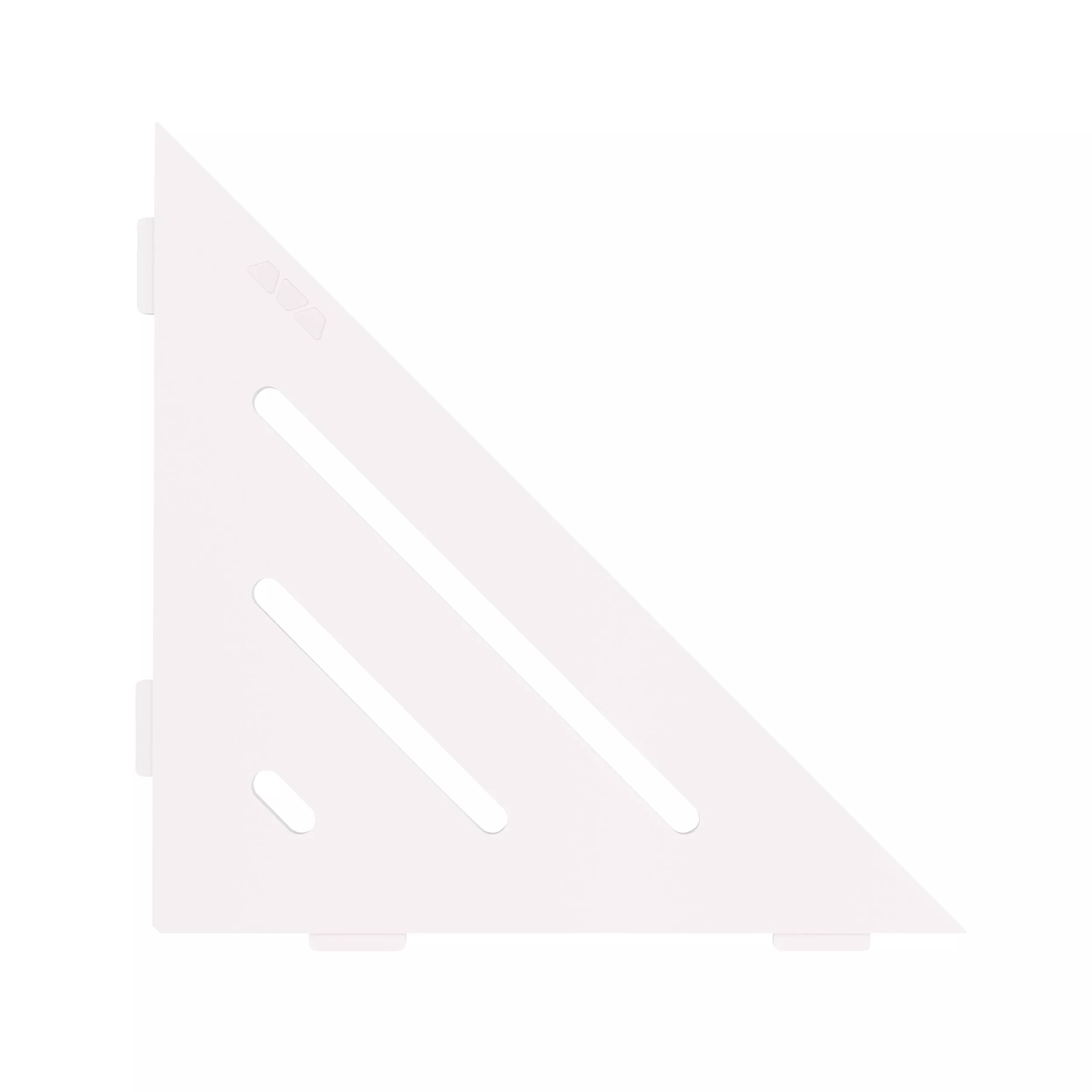 Schluter Shelf Triangular Corner Wave Matte White Floor and Decor