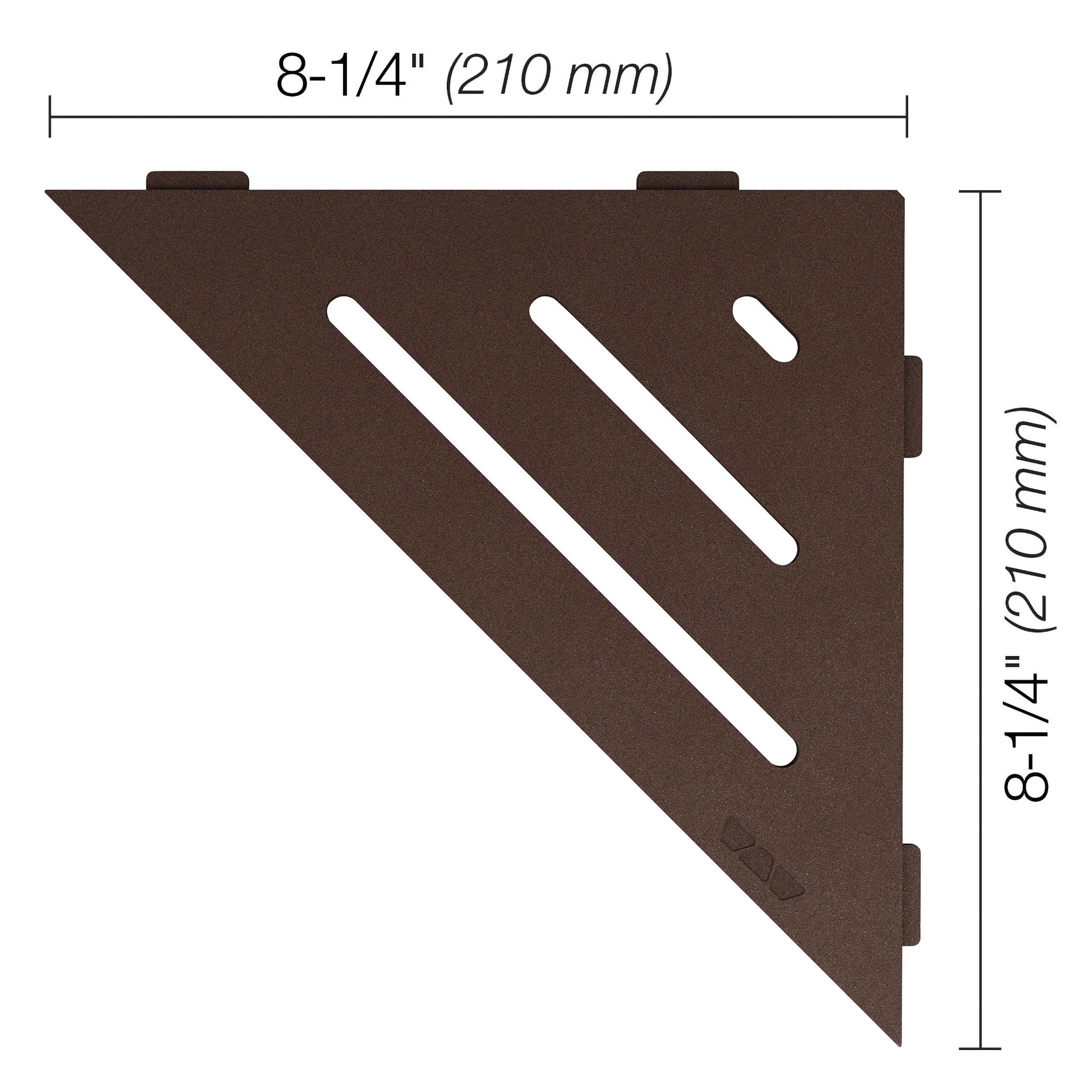 Schluter Shelf Triangular Corner Wave Bronze