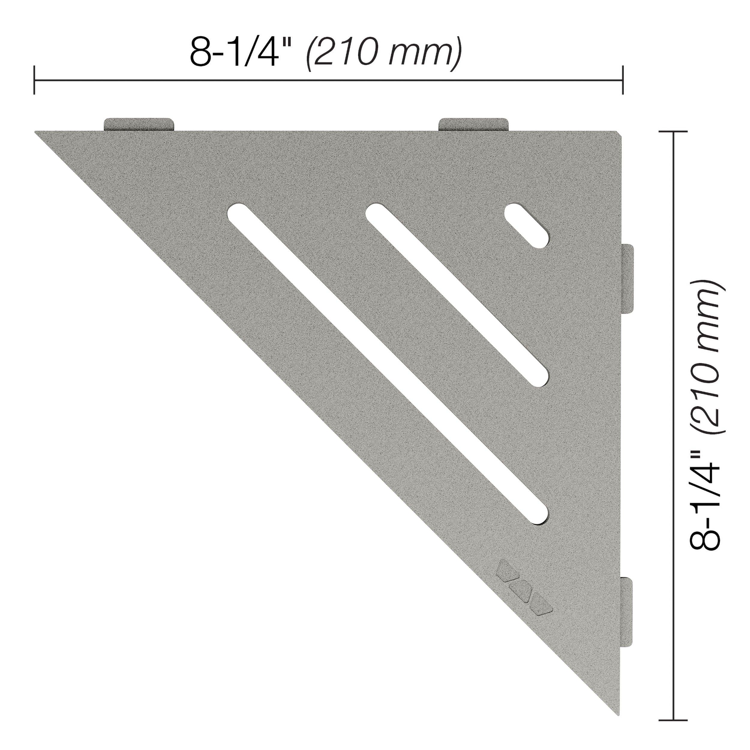 Schluter Shelf Triangular Corner Wave Stone Gray