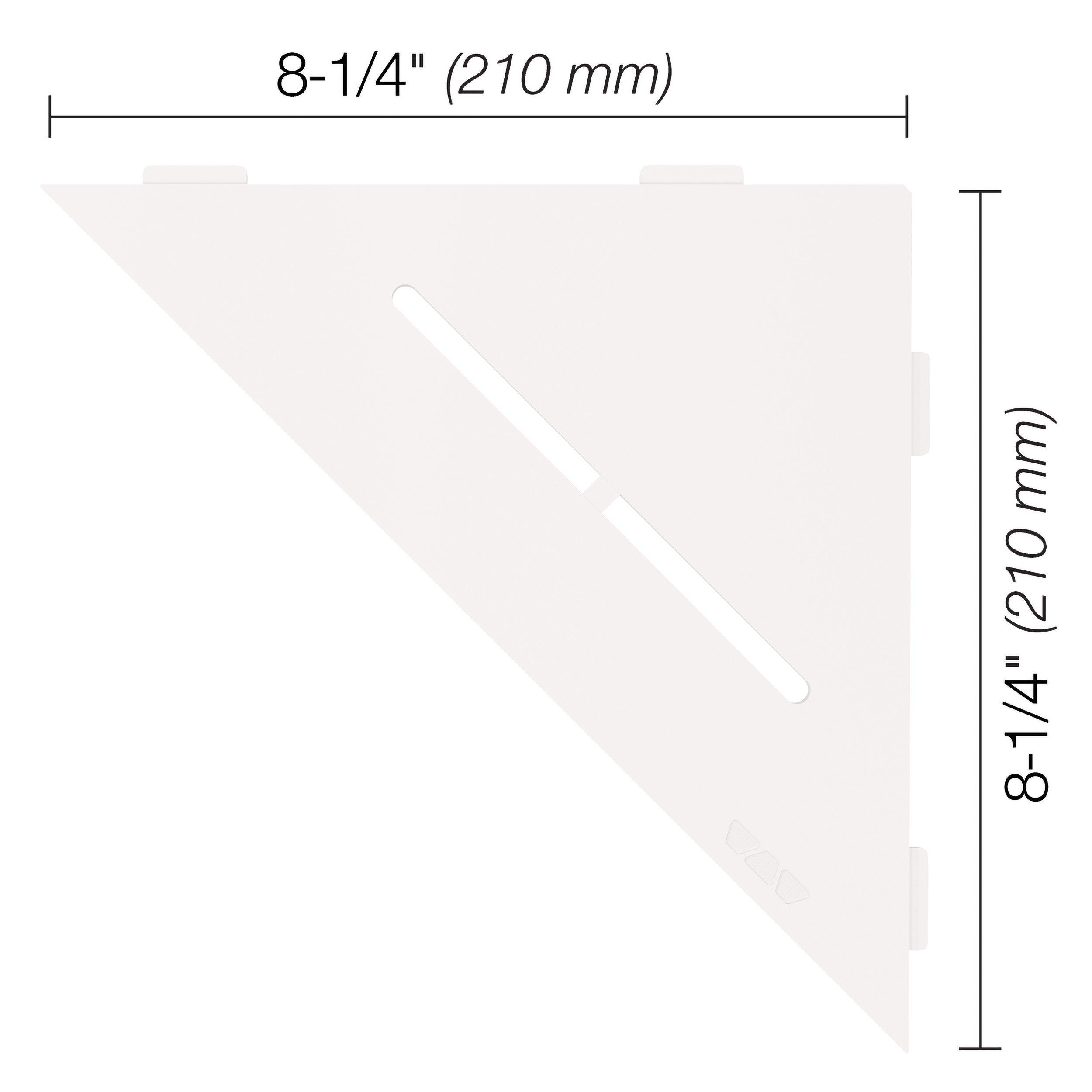 Schluter Shelf Triangular Corner Pure Matte White