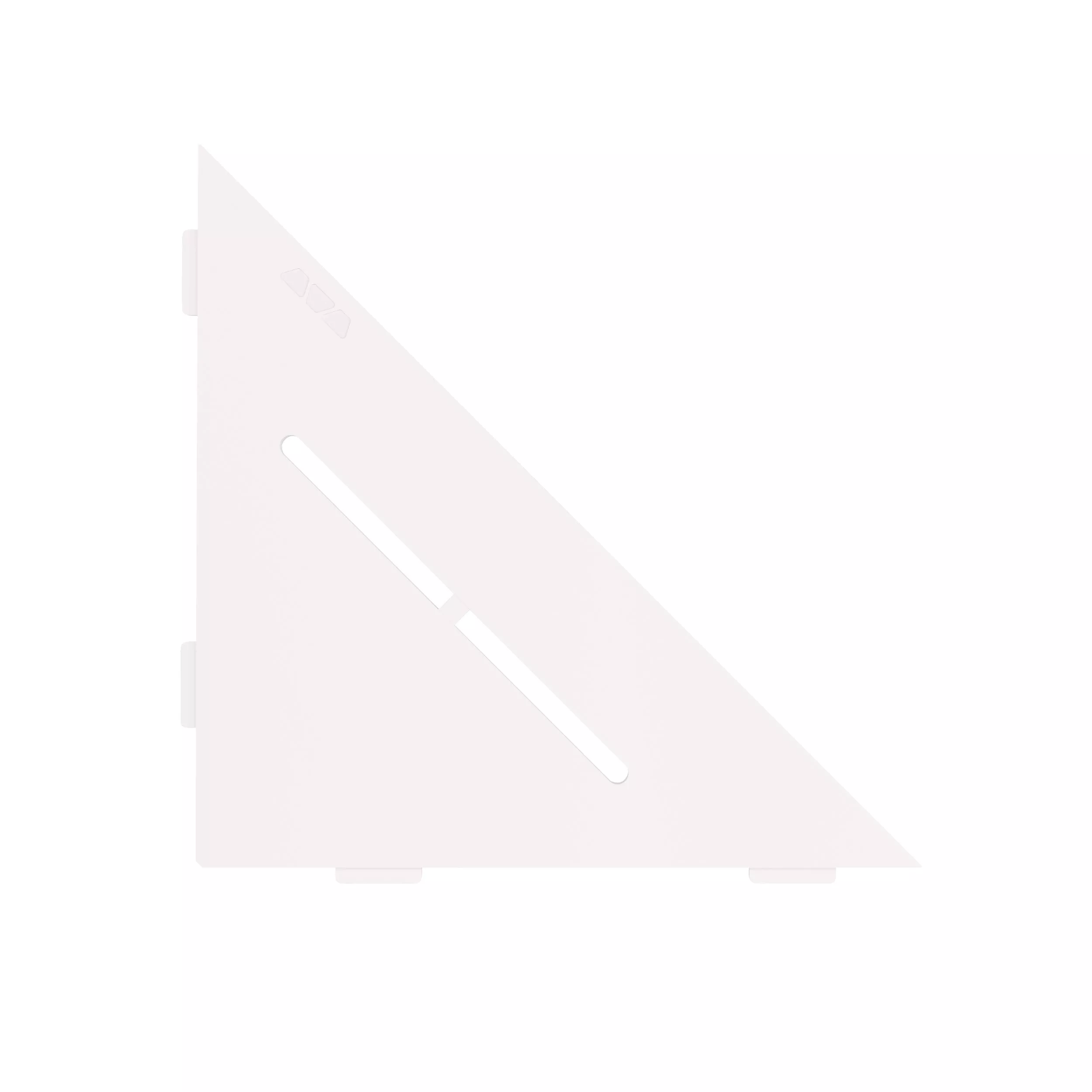 Schluter Shelf Triangular Corner Pure Matte White Floor and Decor
