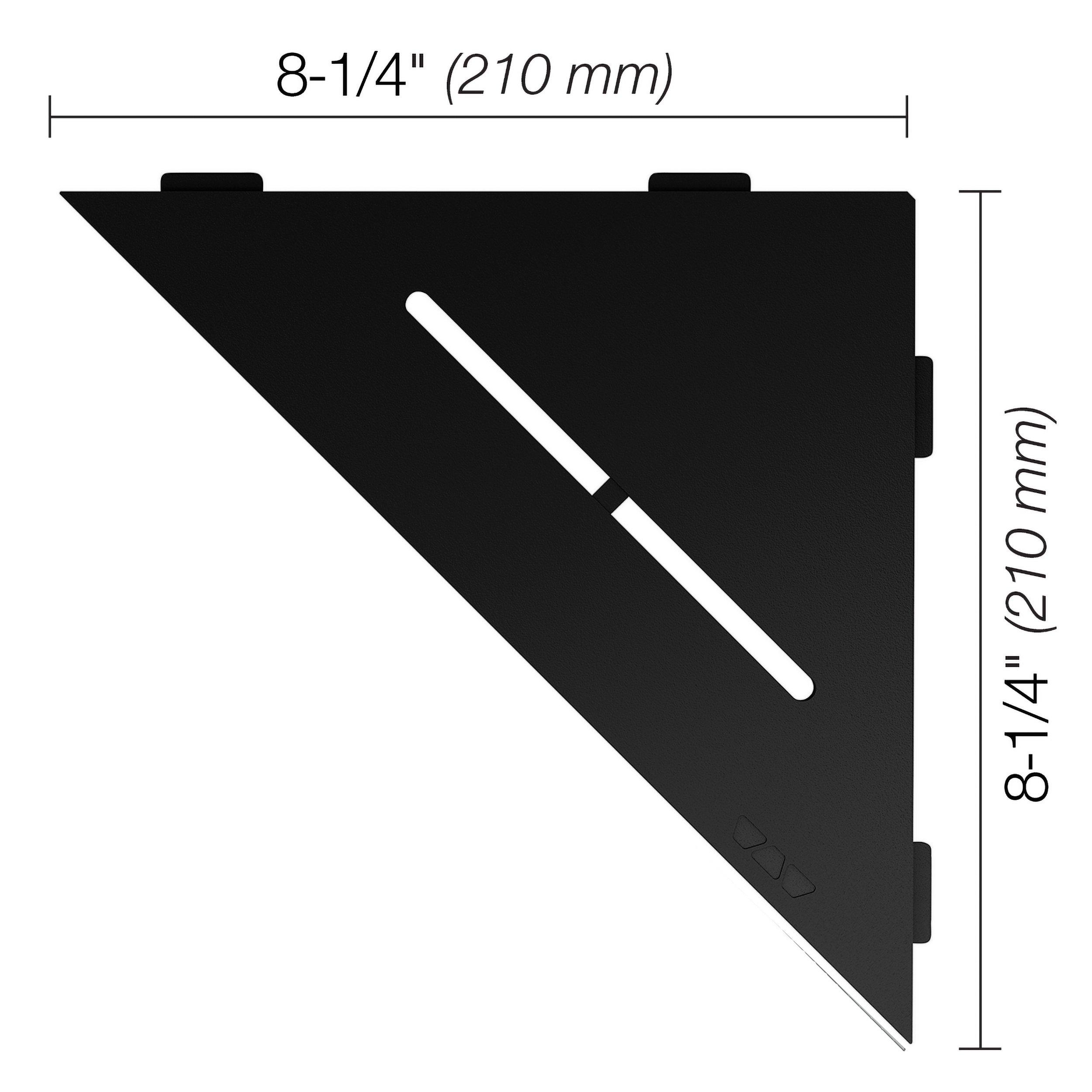 Schluter Shelf Triangular Corner Pure Matte Black