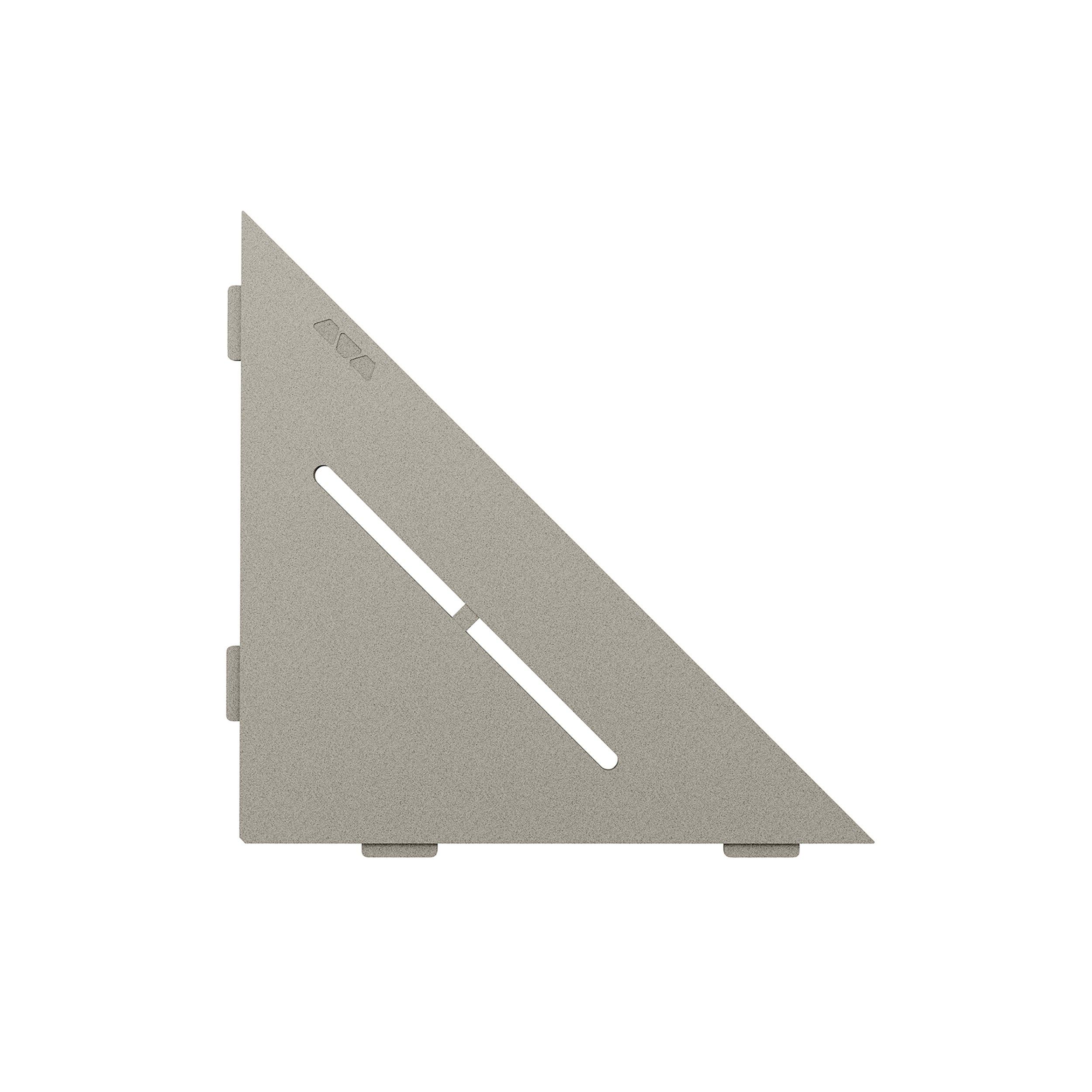 Schluter Shelf Triangular Corner Pure Stone Gray