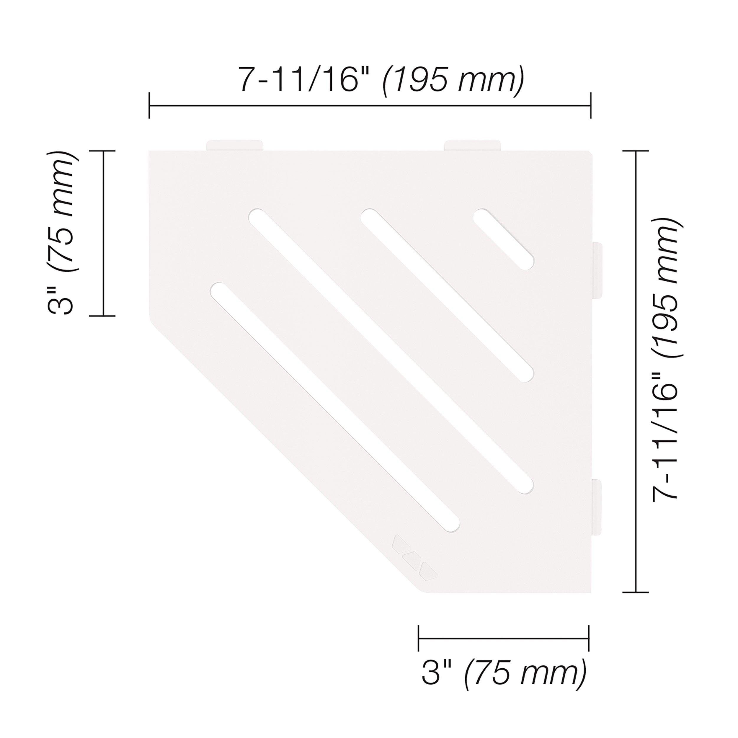 Schluter Shelf Pentagonal Corner Wave Matte White