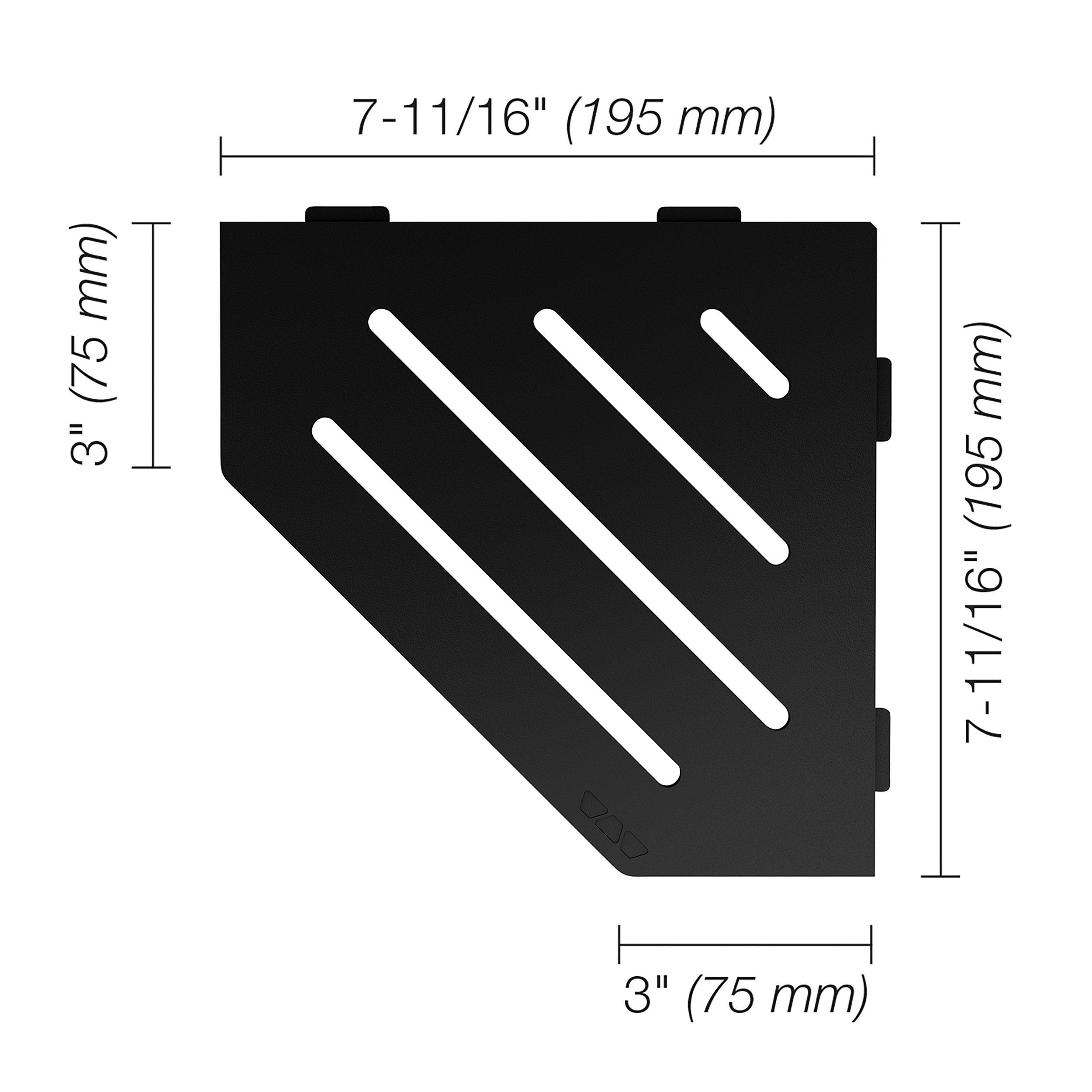 Schluter Shelf Pentagonal Corner Wave Matte Black