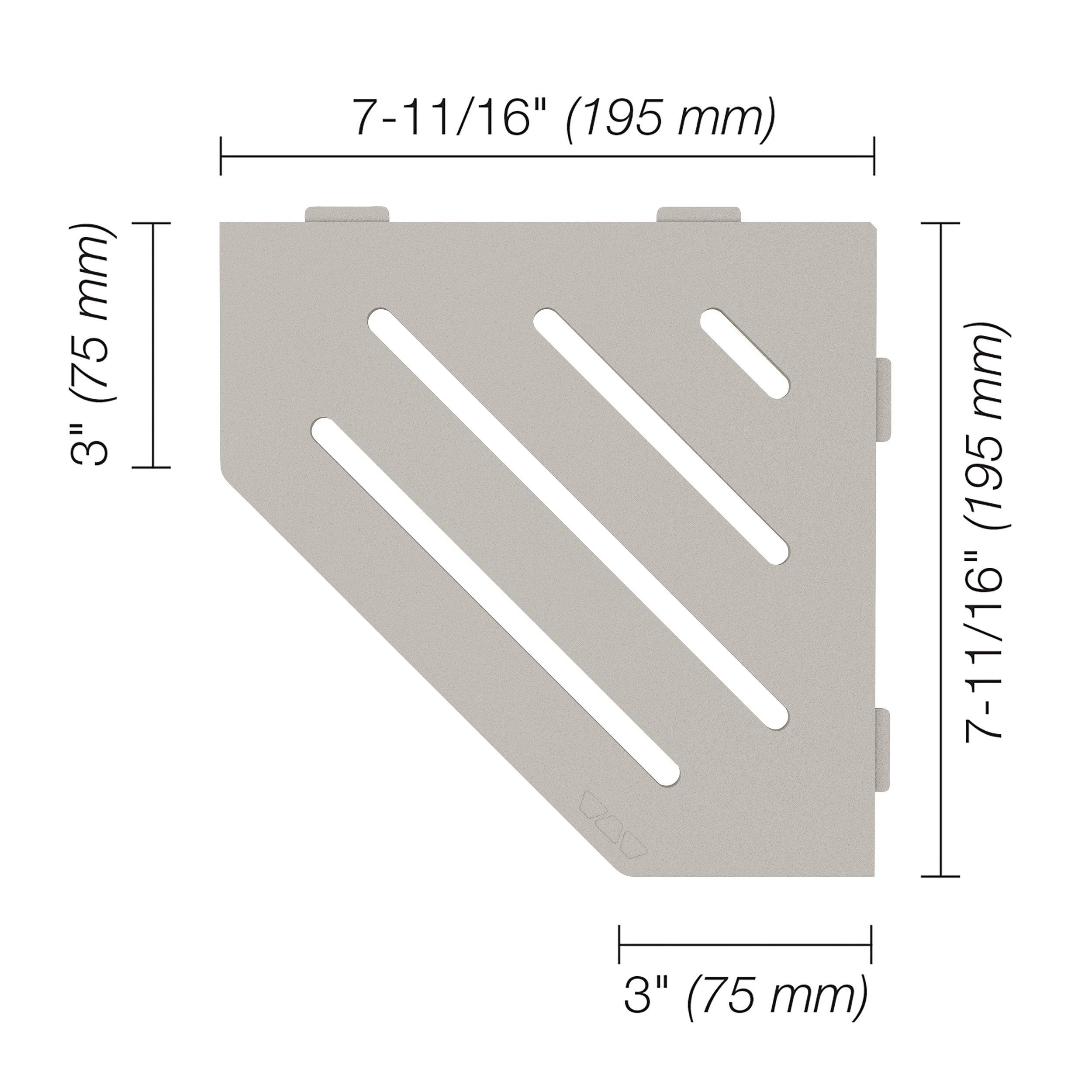 Schluter Shelf Pentagonal Corner Wave Greige