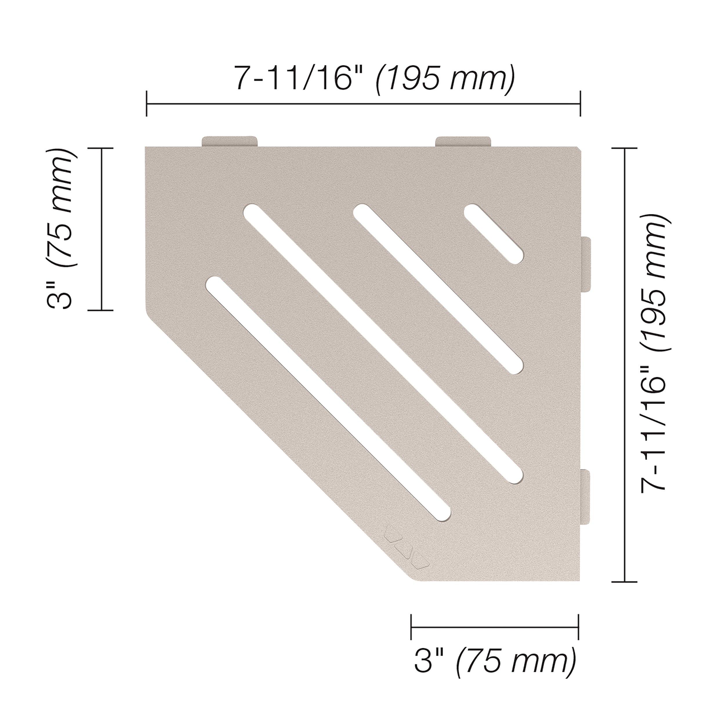 Schluter Shelf Pentagonal Corner Wave Cream