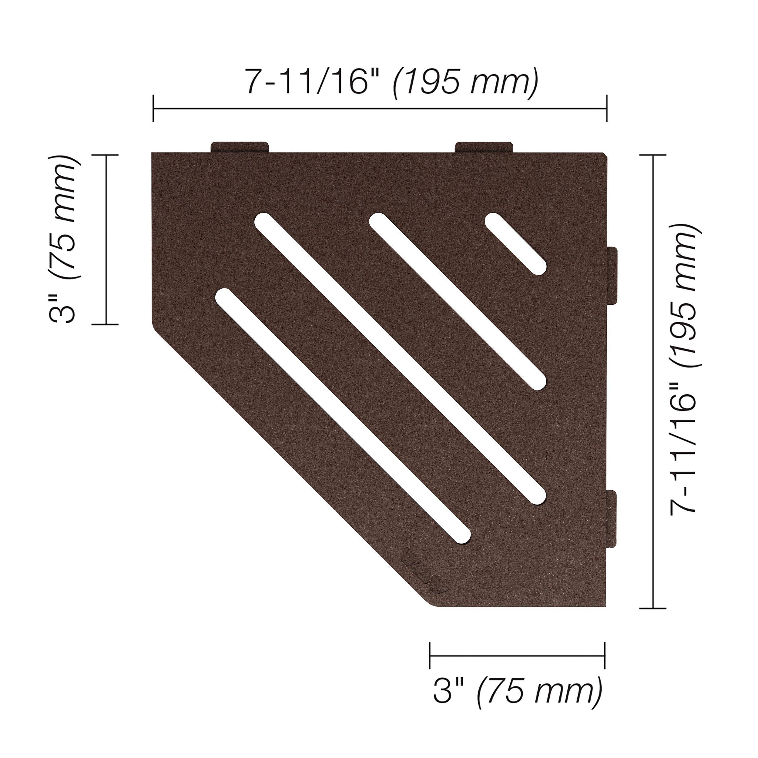 Schluter Shelf Pentagonal Corner Wave Bronze