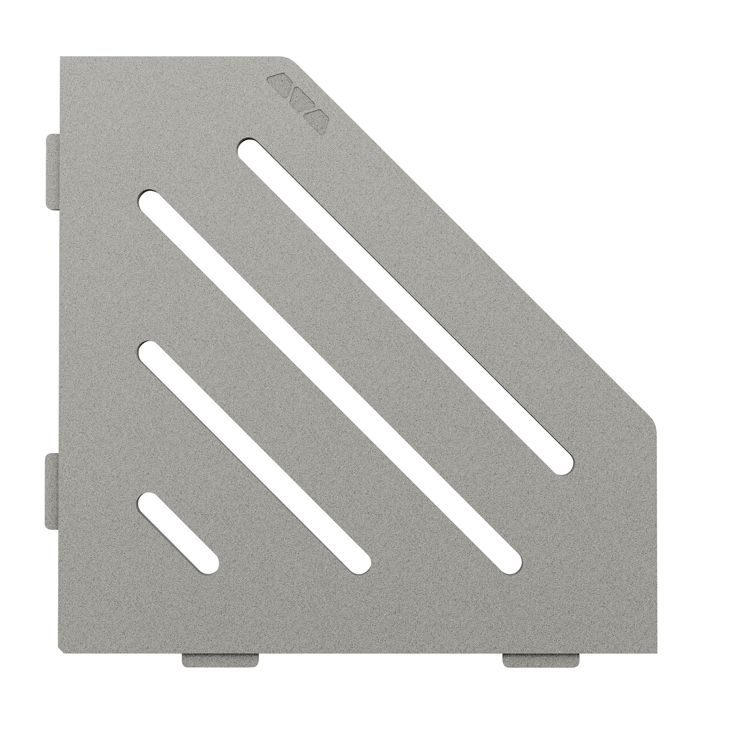 Schluter Shelf Pentagonal Corner Wave Stone Gray