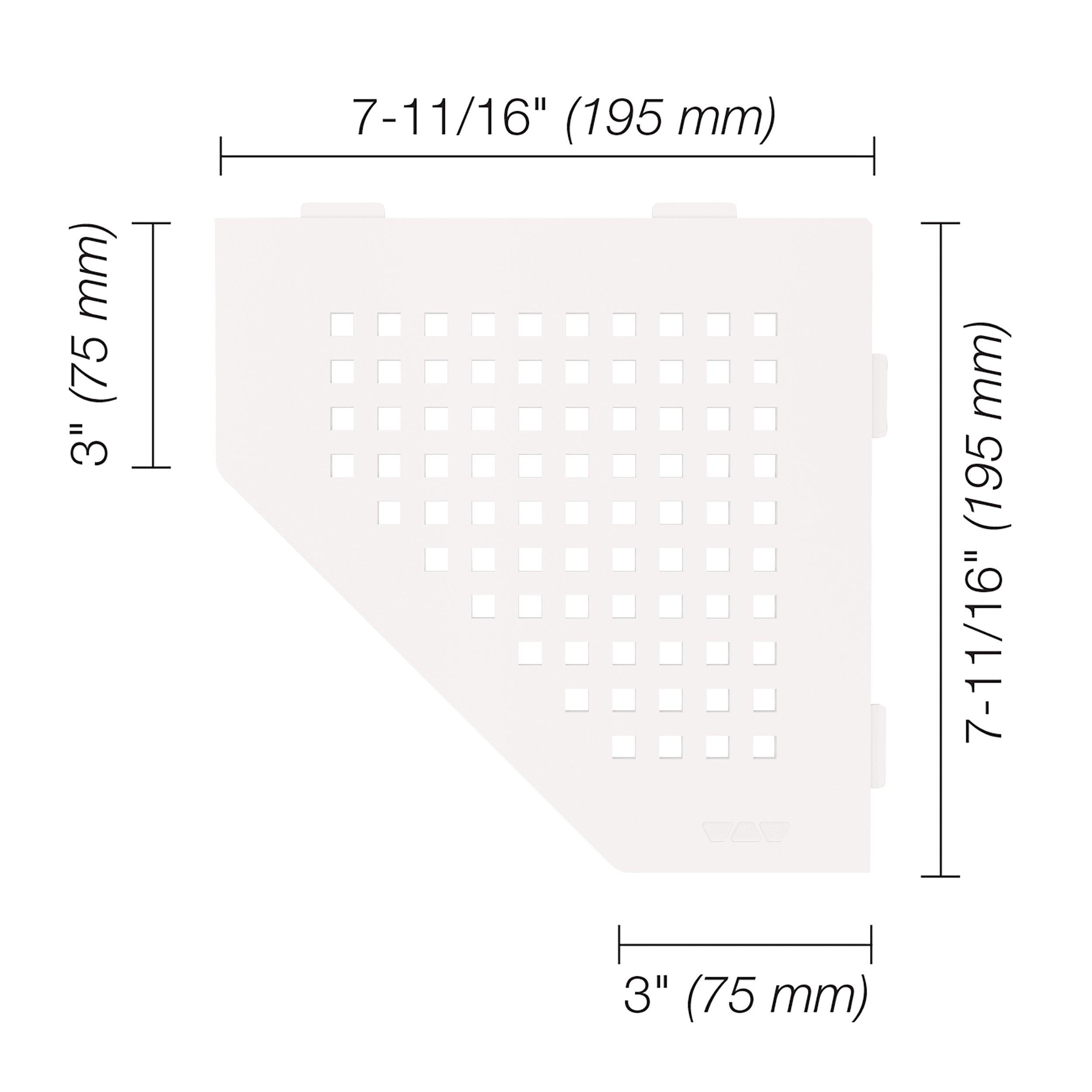 Schluter Shelf Pentagonal Corner Square Matte White