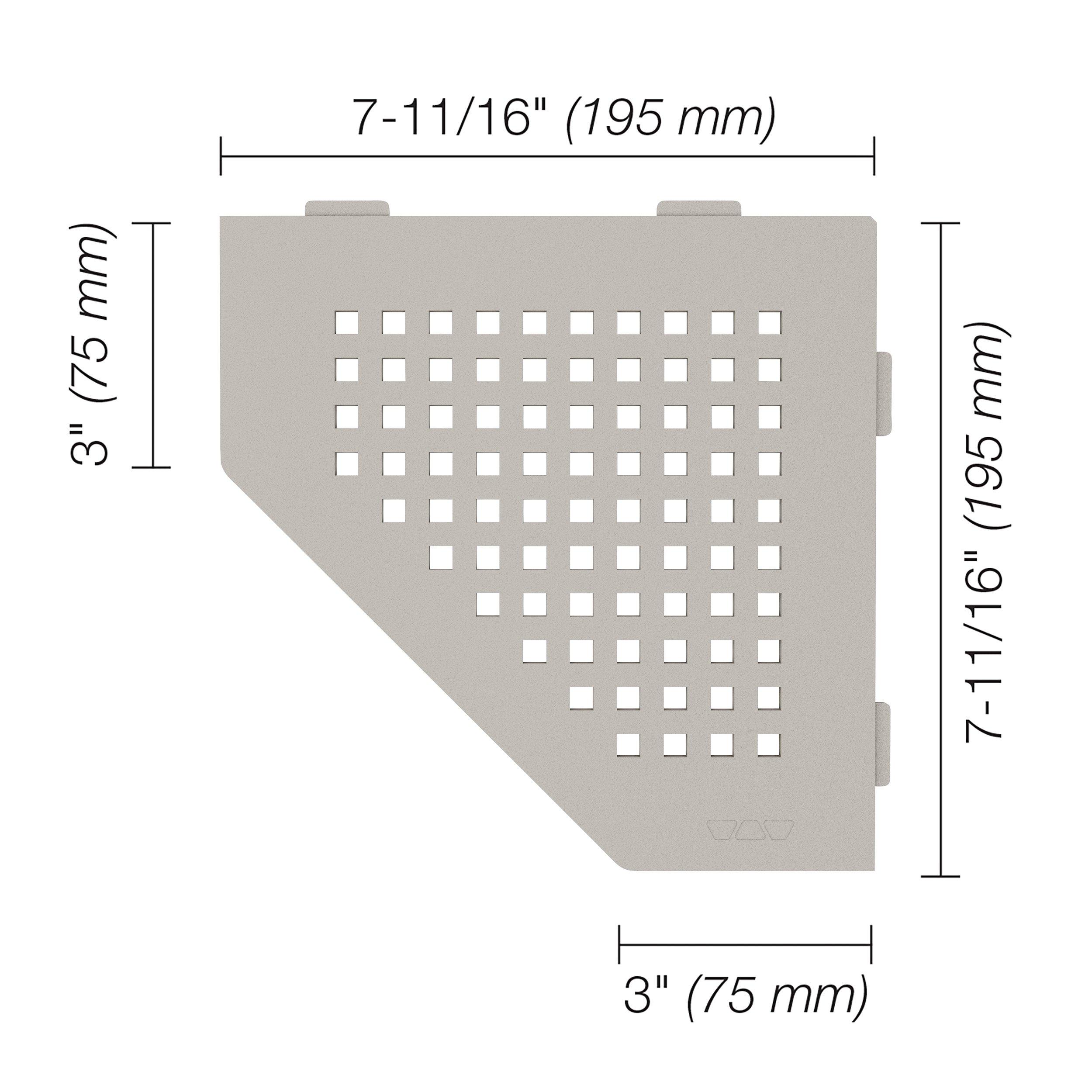 Schluter Shelf Pentagonal Corner Square Greige
