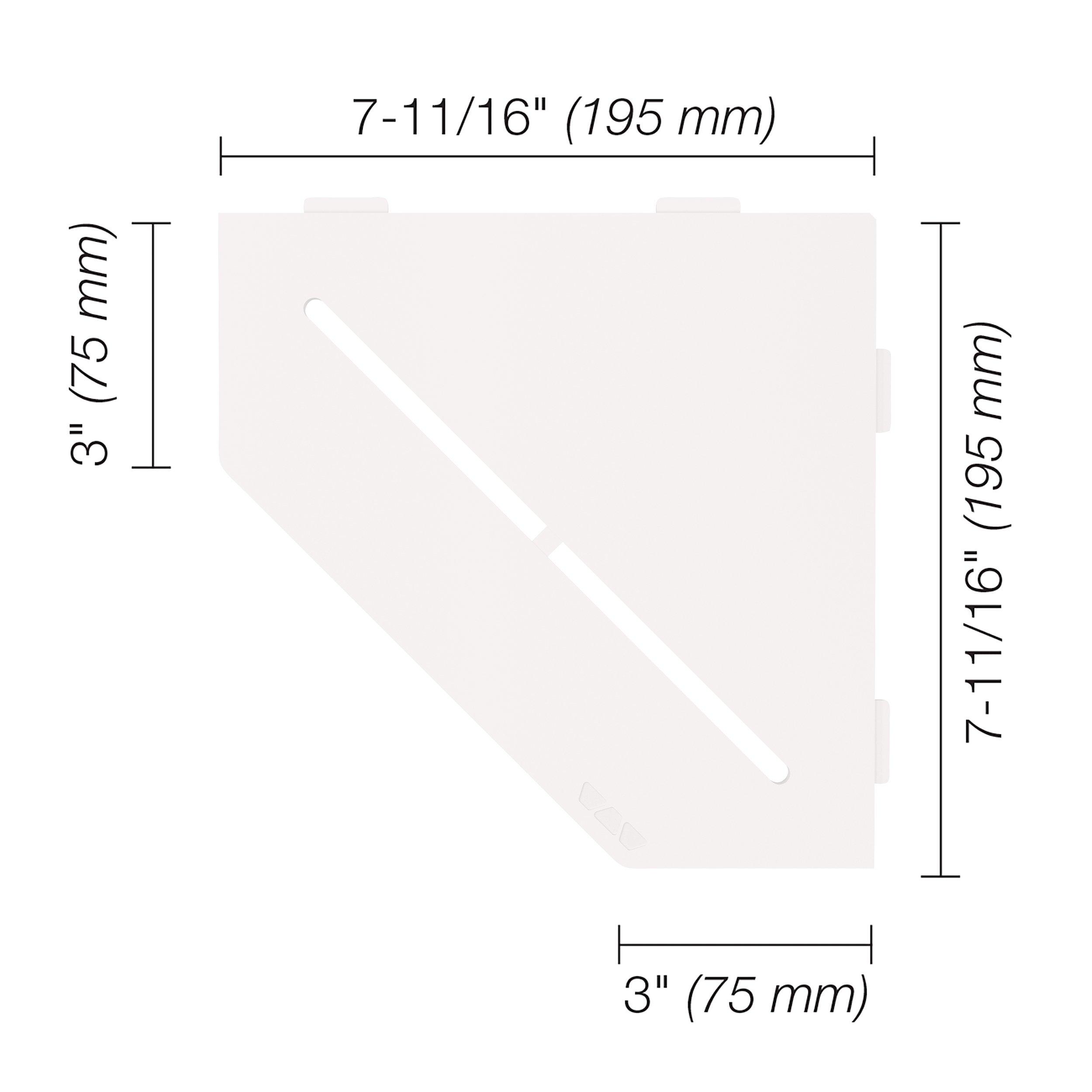 Schluter Shelf Pentagonal Corner Pure Matte White