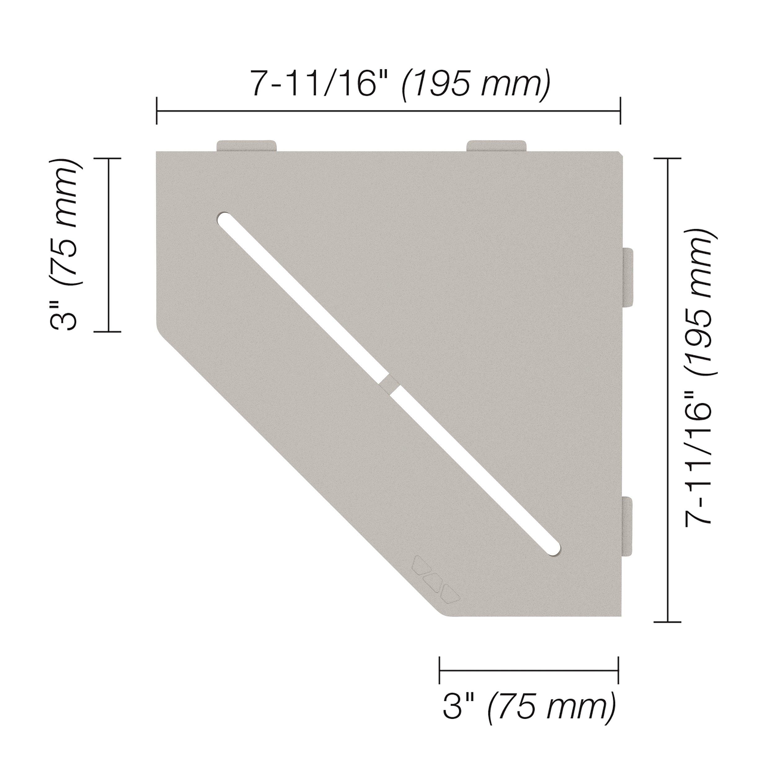 Schluter Shelf Pentagonal Corner Pure Greige